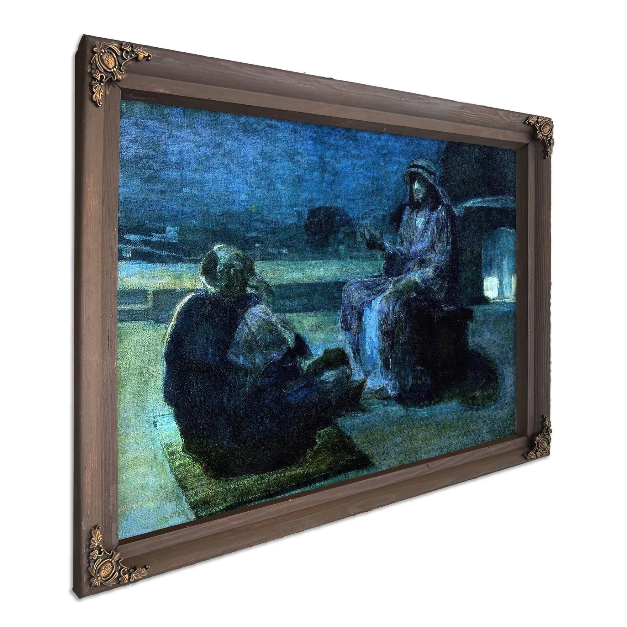 Christ And Nicodemus On A Rooftop By Henry Ossawa Tanner Fine Art Print