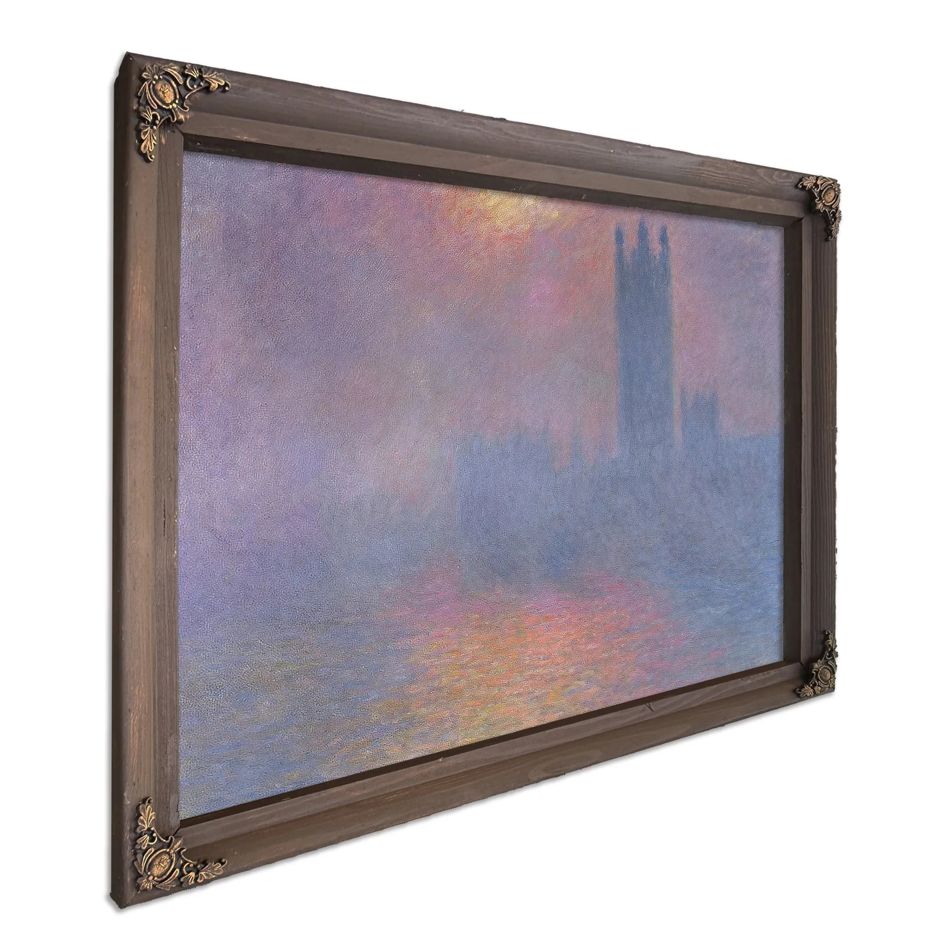 The Houses Of Parliament, London, With The Sun Breaking Through The Fog By Claude Monet Fine Art Print