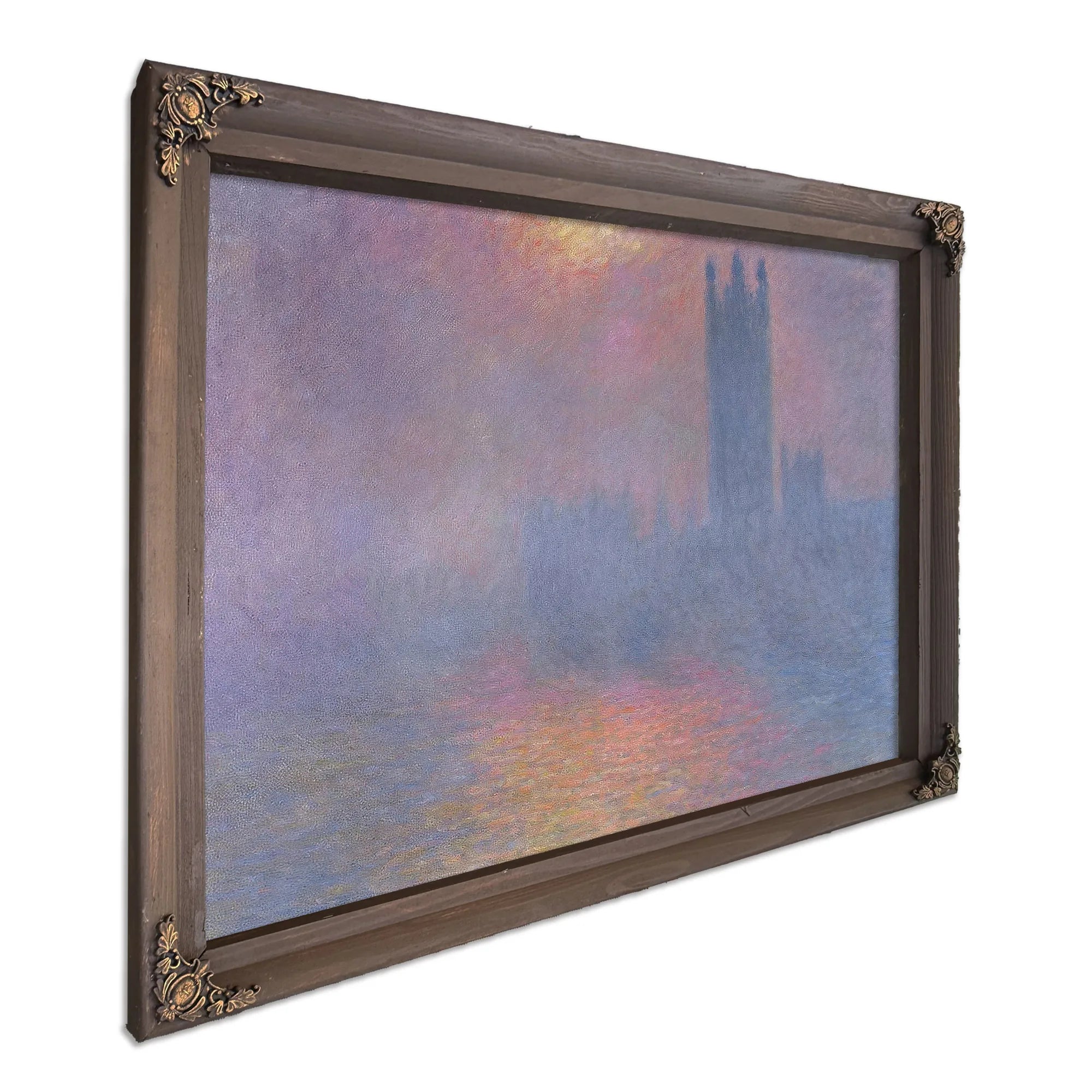 The Houses Of Parliament, London, With The Sun Breaking Through The Fog By Claude Monet Fine Art Print