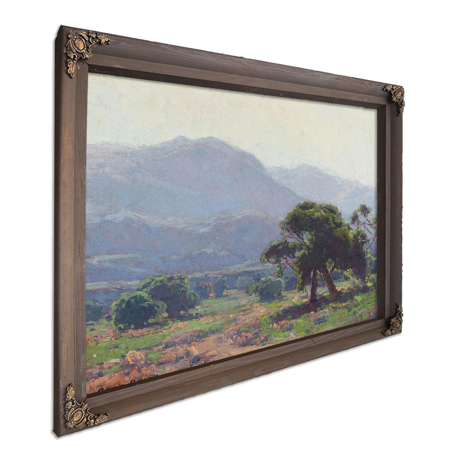 Oaks With Blue Hills Beyond By Edgar Payne Fine Art Print