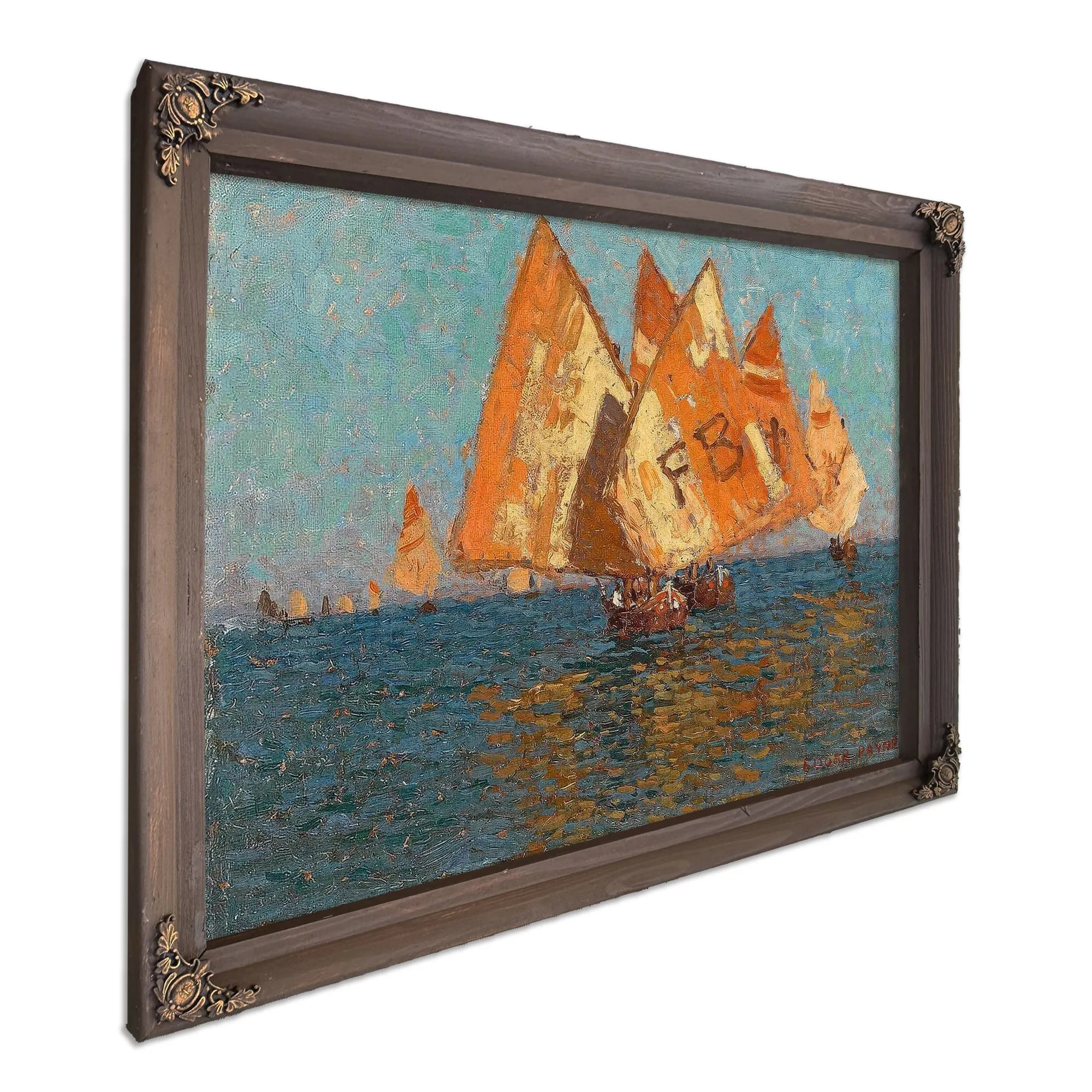 Italian Boats On The Mediterranean By Edgar Payne Fine Art Print