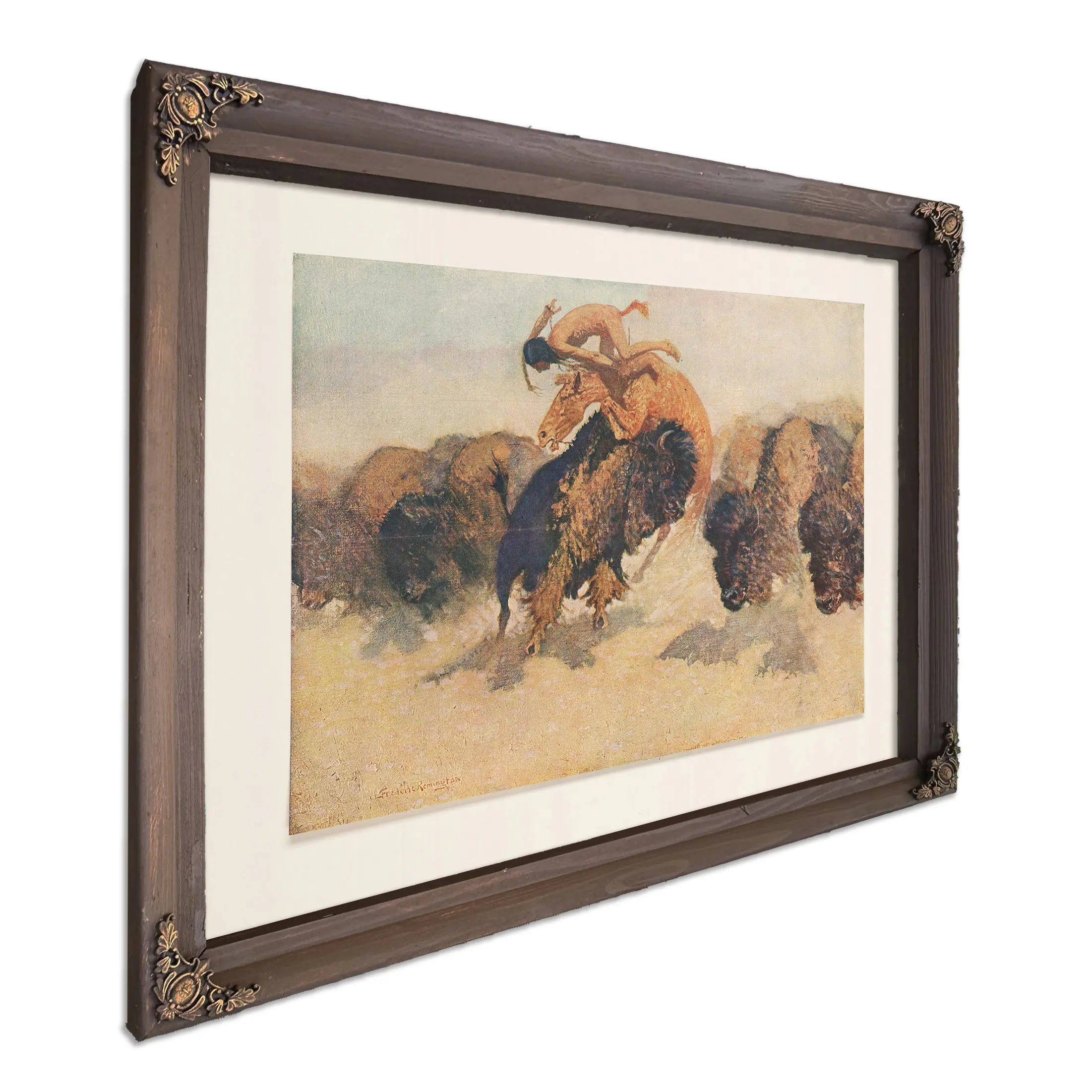 The Buffalo Runner by Frederic Remington