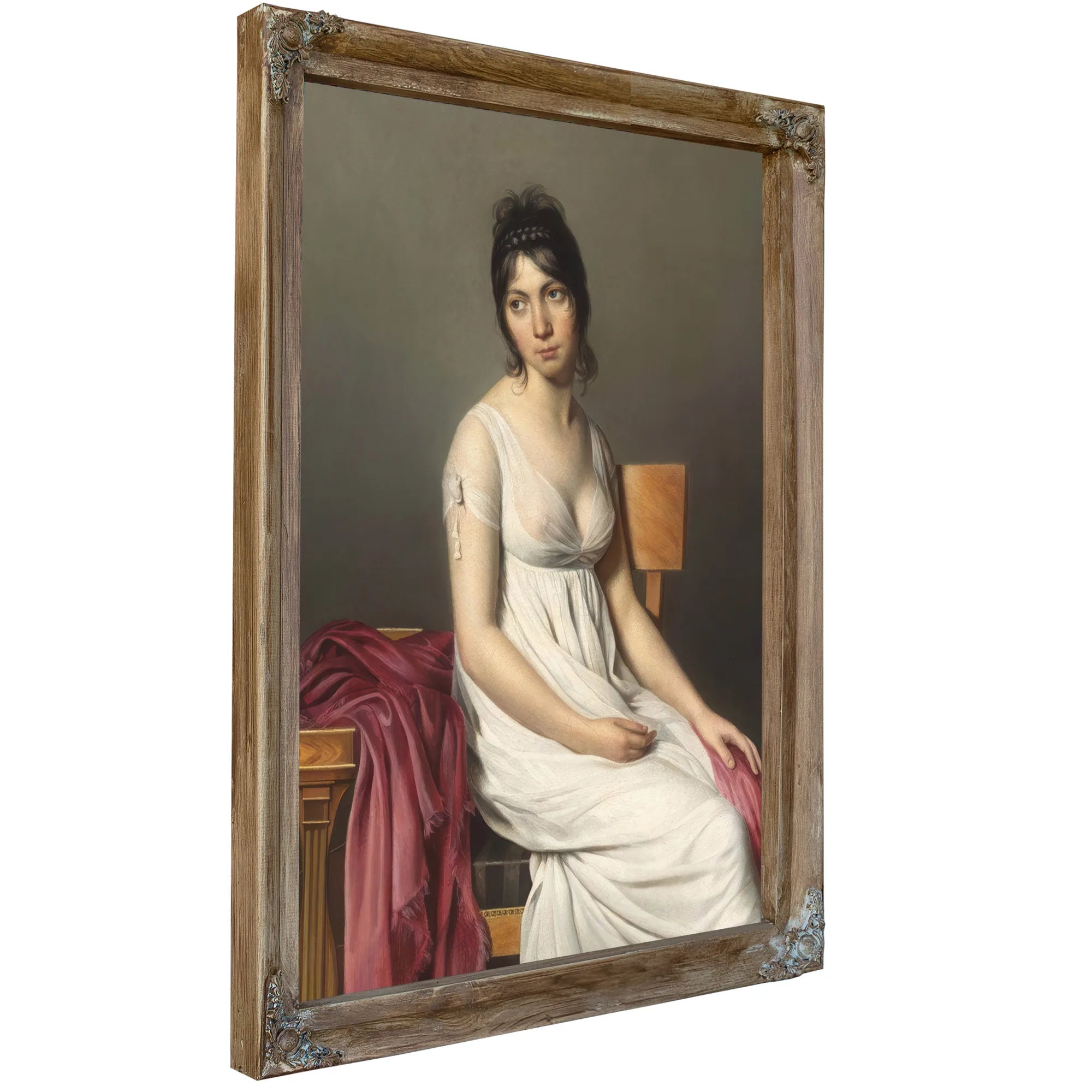 Portrait Of A Young Woman In White By Jacques Louis David Fine Art Print