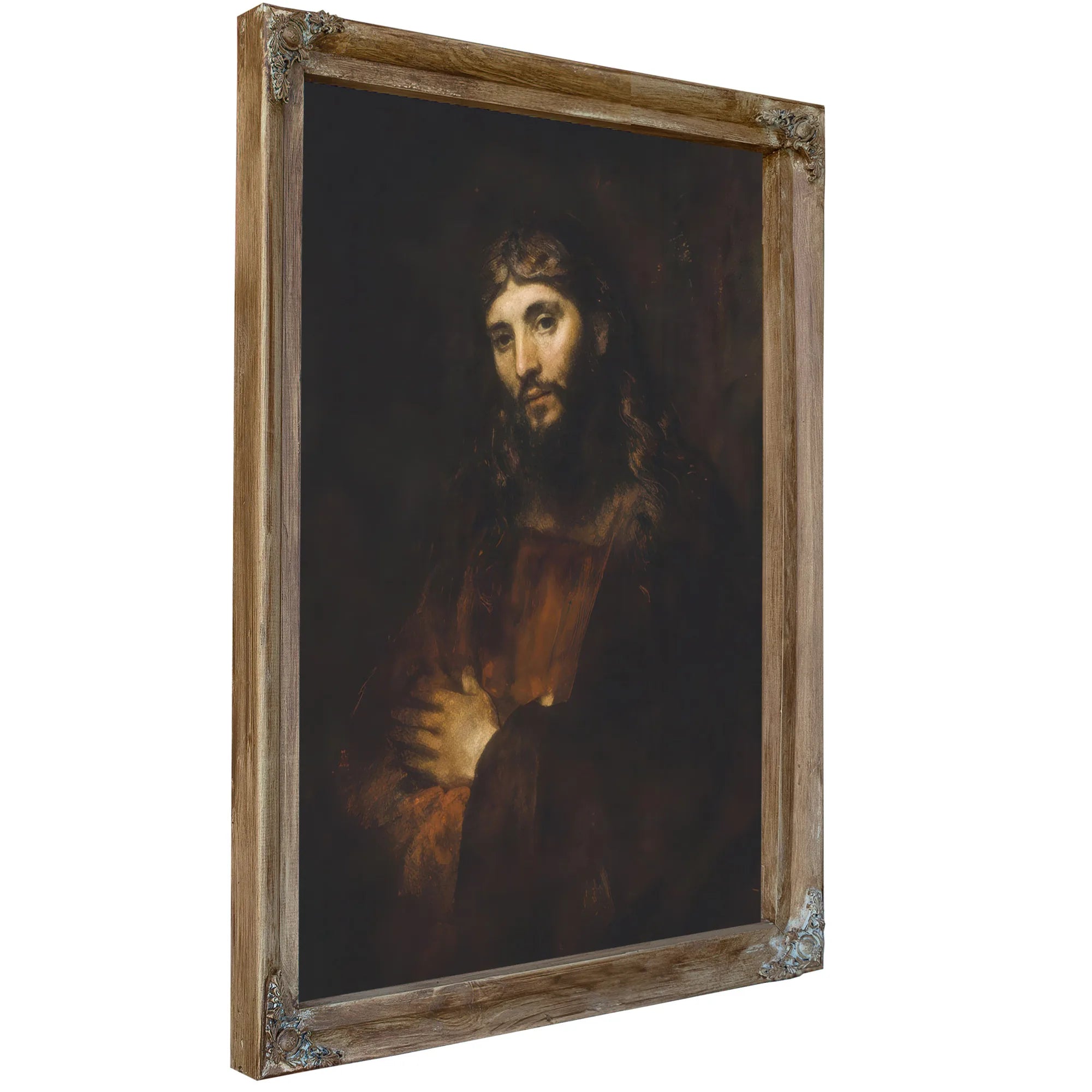 Christ With Arms Folded By Rembrandt Fine Art Print
