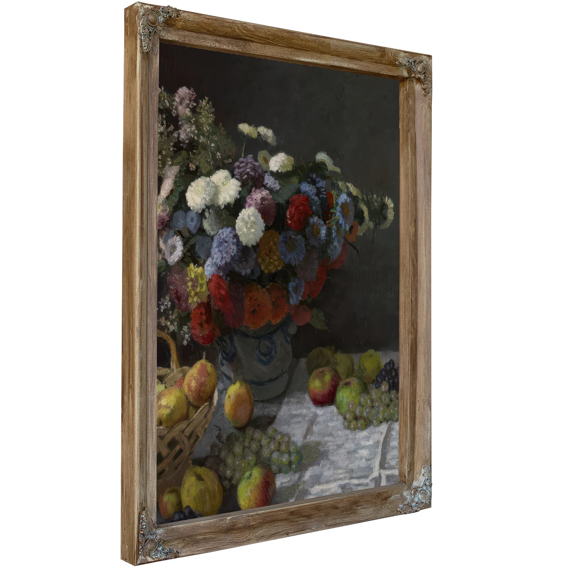 Still Life With Flowers And Fruit By Claude Monet Fine Art Print