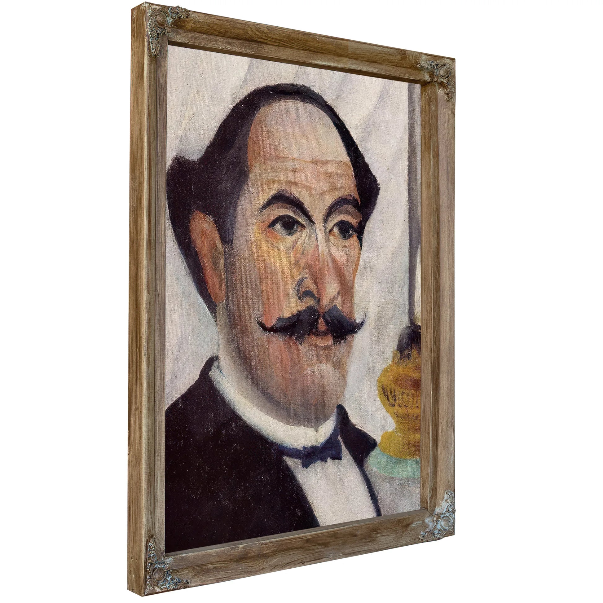 Self Portrait Of The Artist With A Lamp By Henri Rousseau Fine Art Print