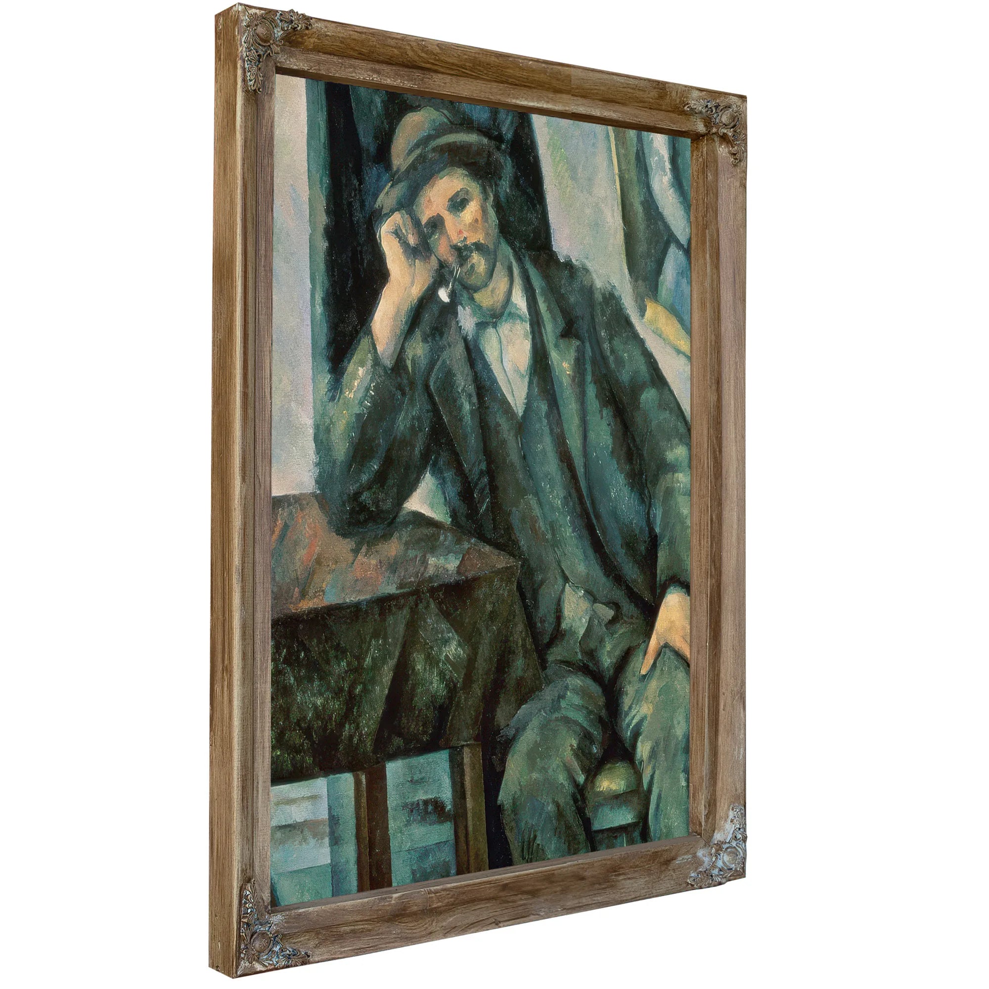 Man Smoking A Pipe 1 By Paul Cezanne Fine Art Print