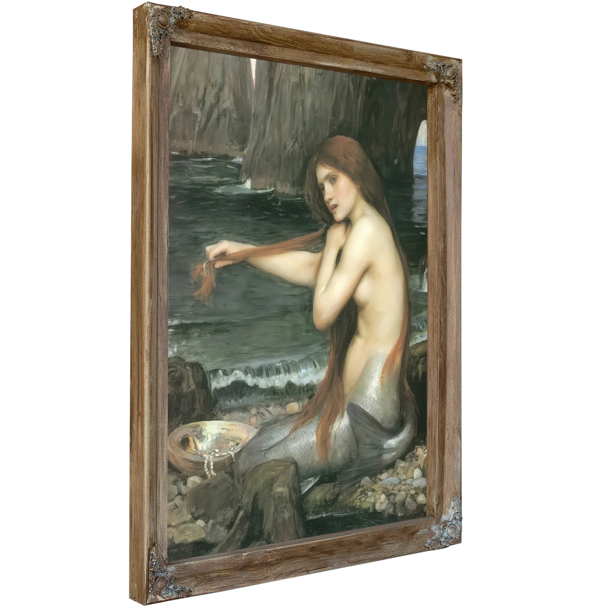 A Mermaid By John Waterhouse Fine Art Print