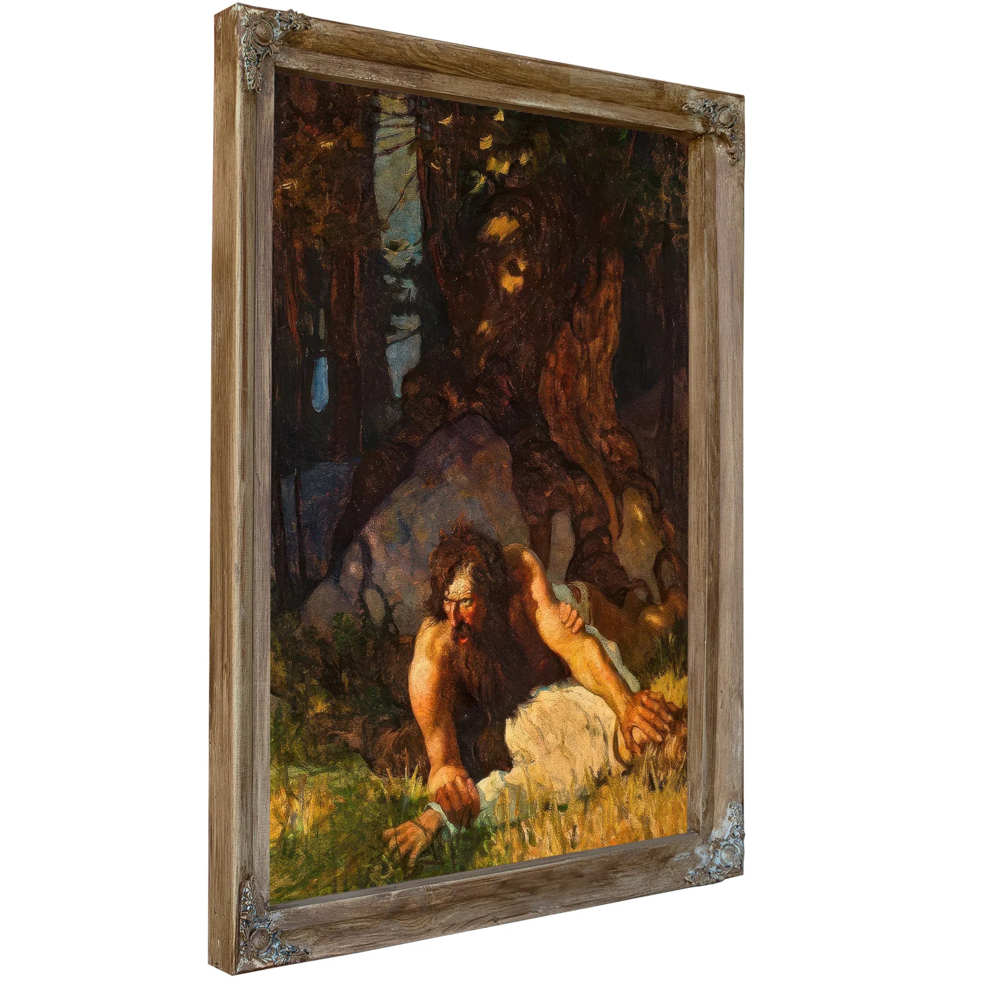 The Wild Man Of Tabor Island By NC Wyeth Fine Art Print