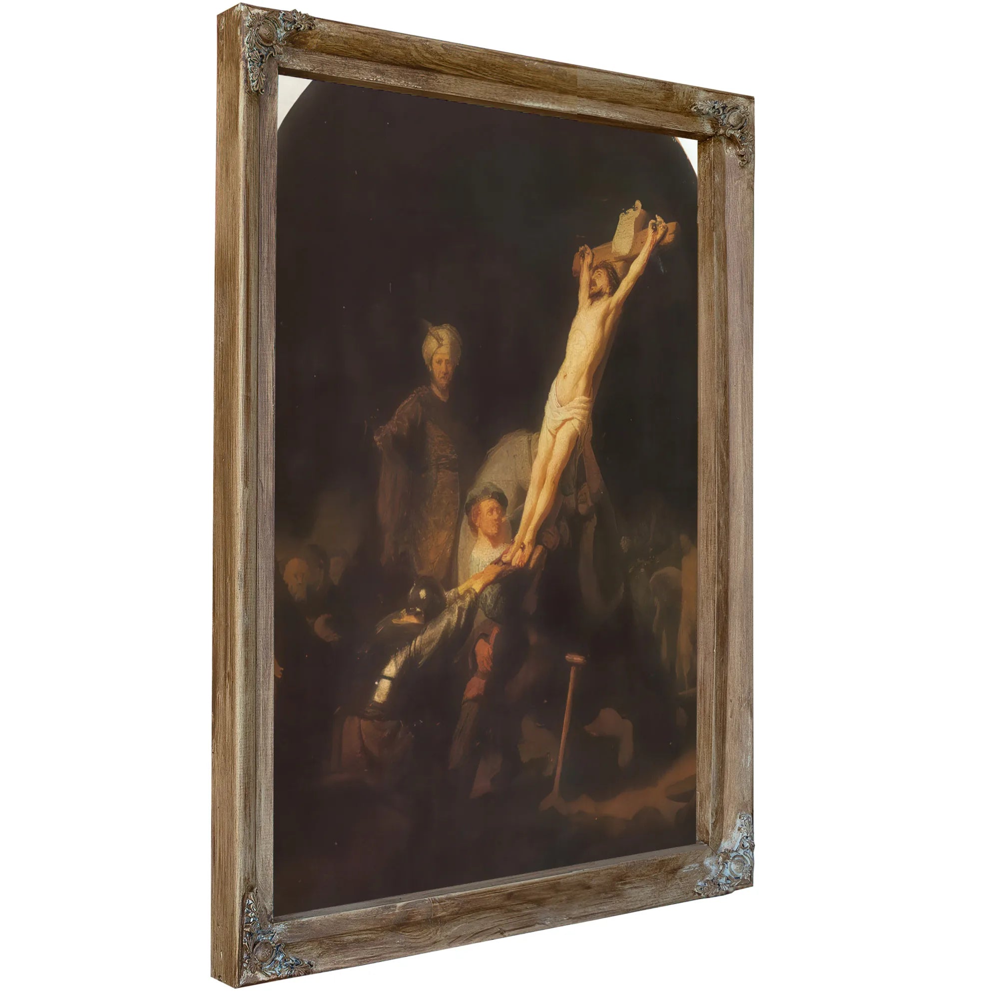 The Raising Of The Cross By Rembrandt Fine Art Print