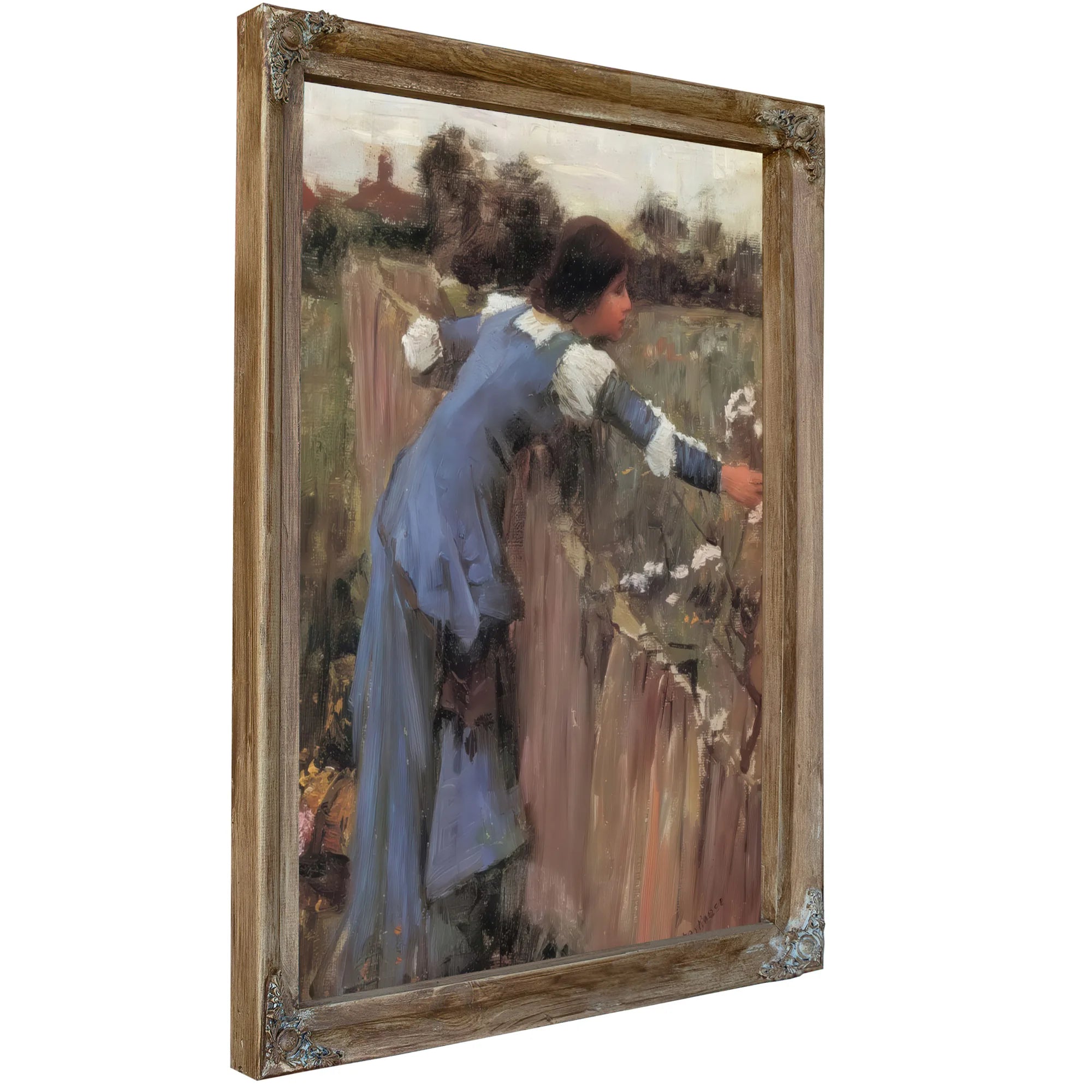 The Flower Picker By John Waterhouse Fine Art Print