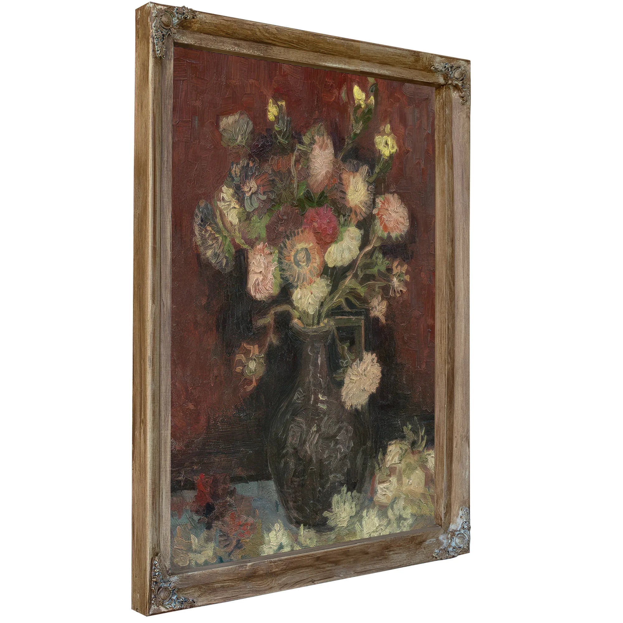 Vase With Autumn Asters By Vincent Van Gogh Fine Art Print