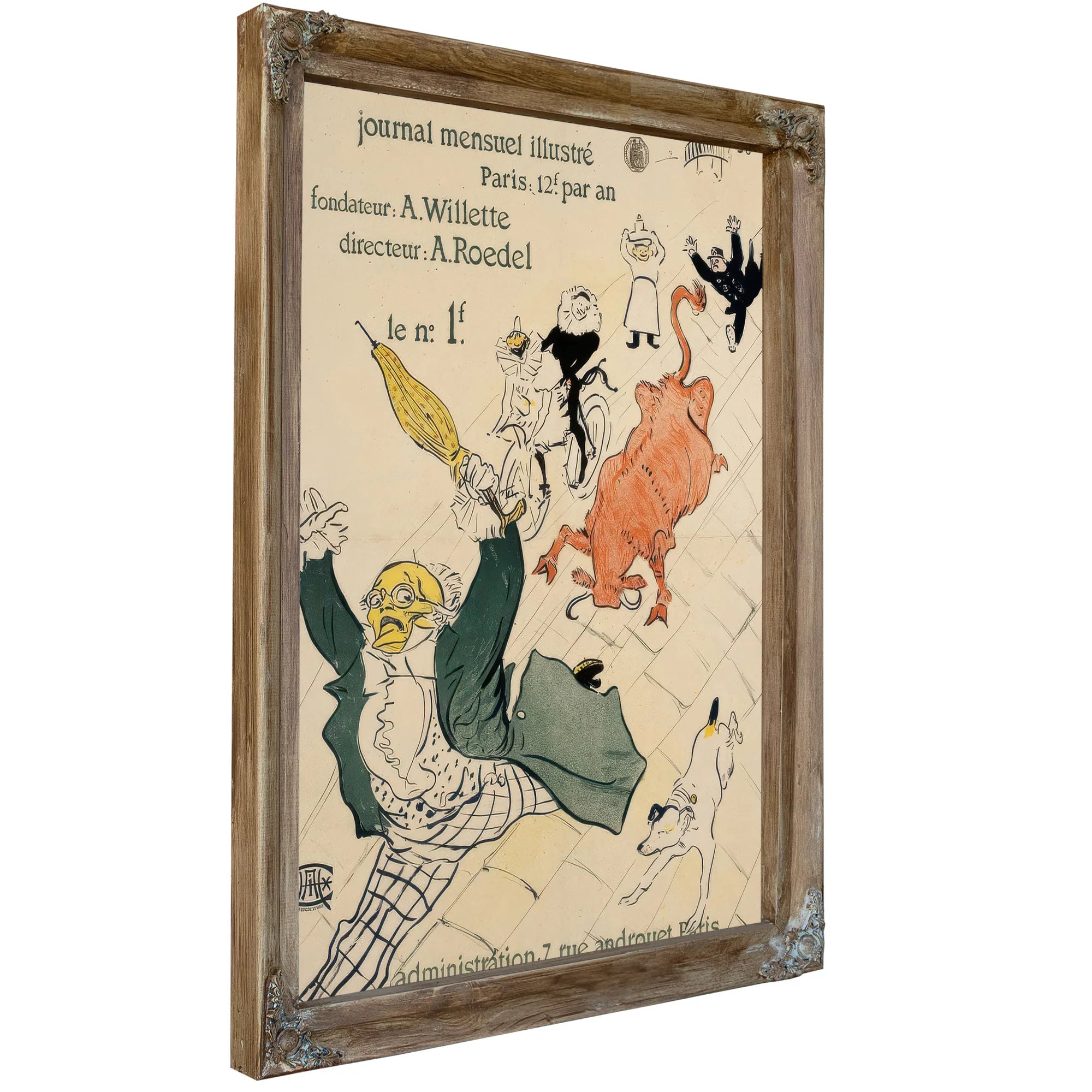La Vache Enragee (The Mad Cow) By Henri Marie Raymond De Toulouse Lautrec Monfa Fine Art Print