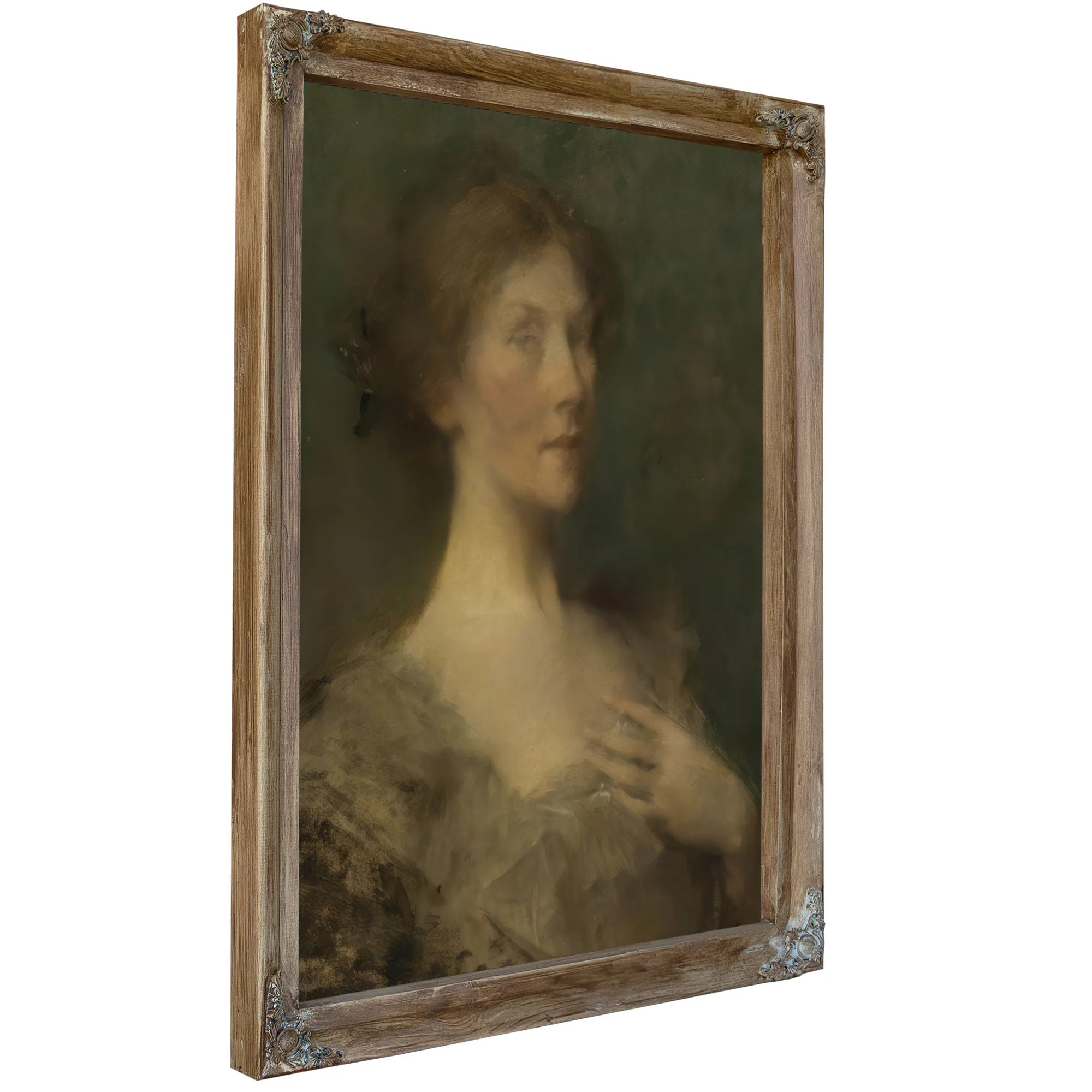 Portrait Of A Lady By Thomas Wilmer Dewing Fine Art Print
