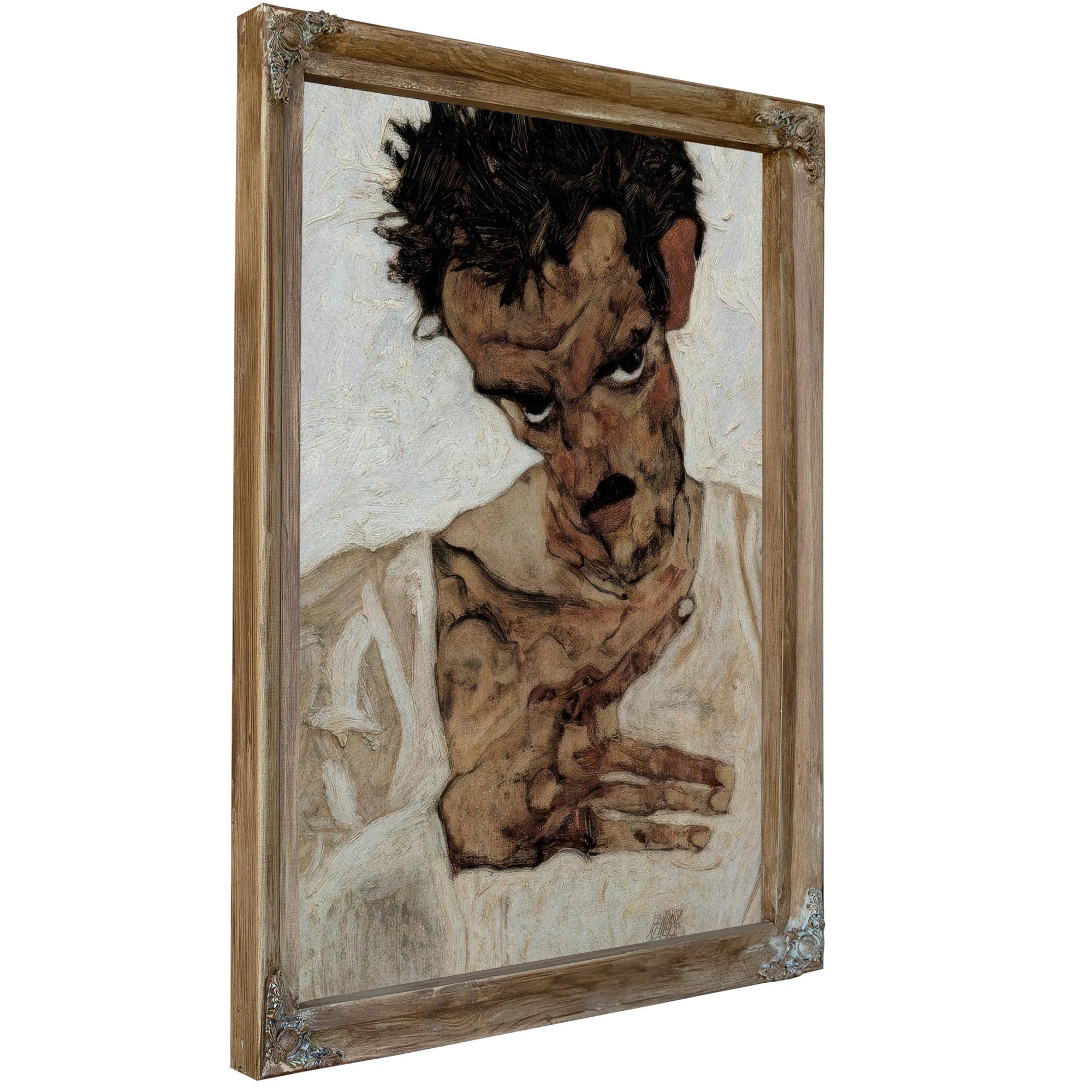 Self Portrait Selbstportra T Mit Gesenktem Kopf 1912 42 2X33 7Cm Leopold Museum By Egon Schiele Fine Art Print