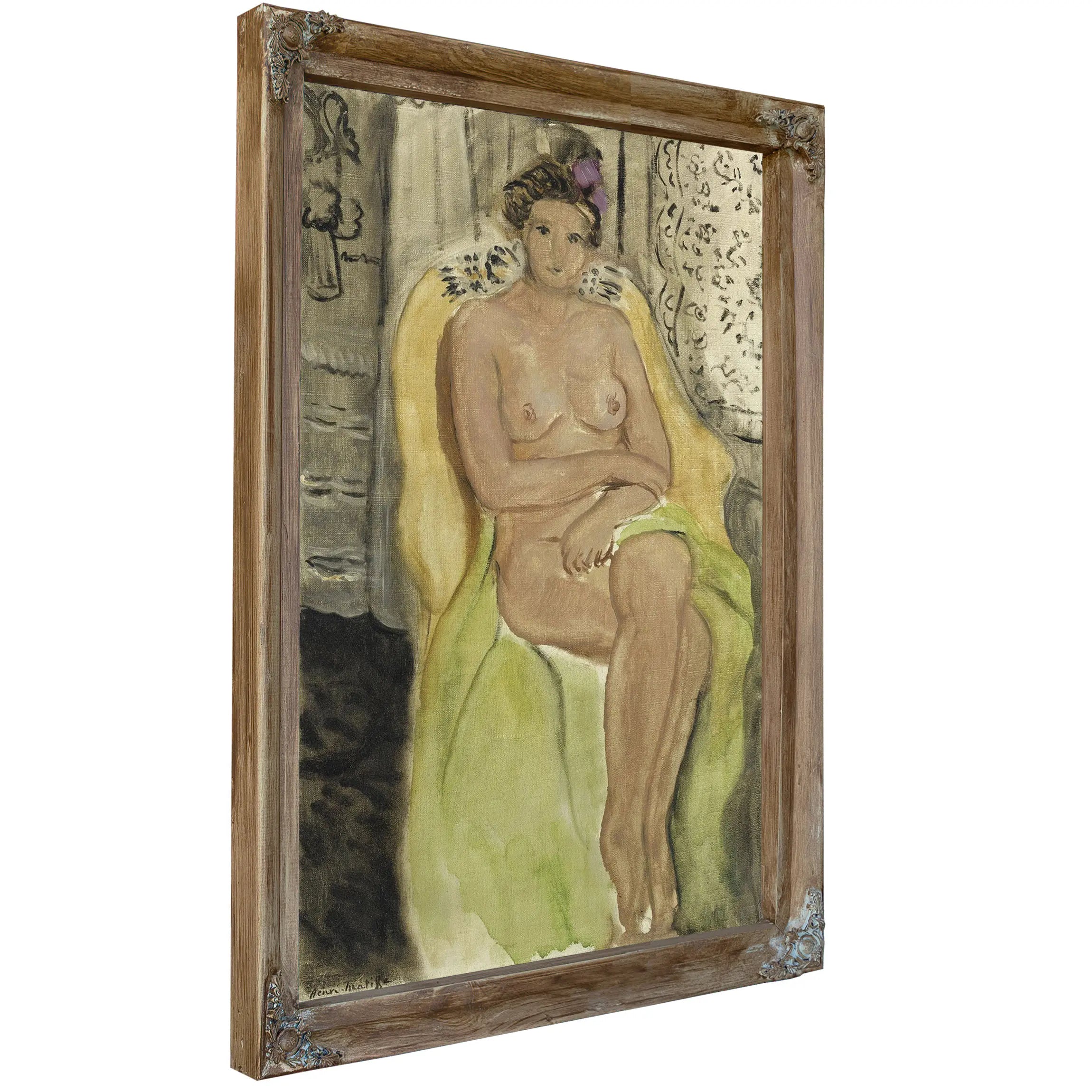 Nude On A Yellow Sofa (Nu Au Canapr Jaune) by Henri Matisse