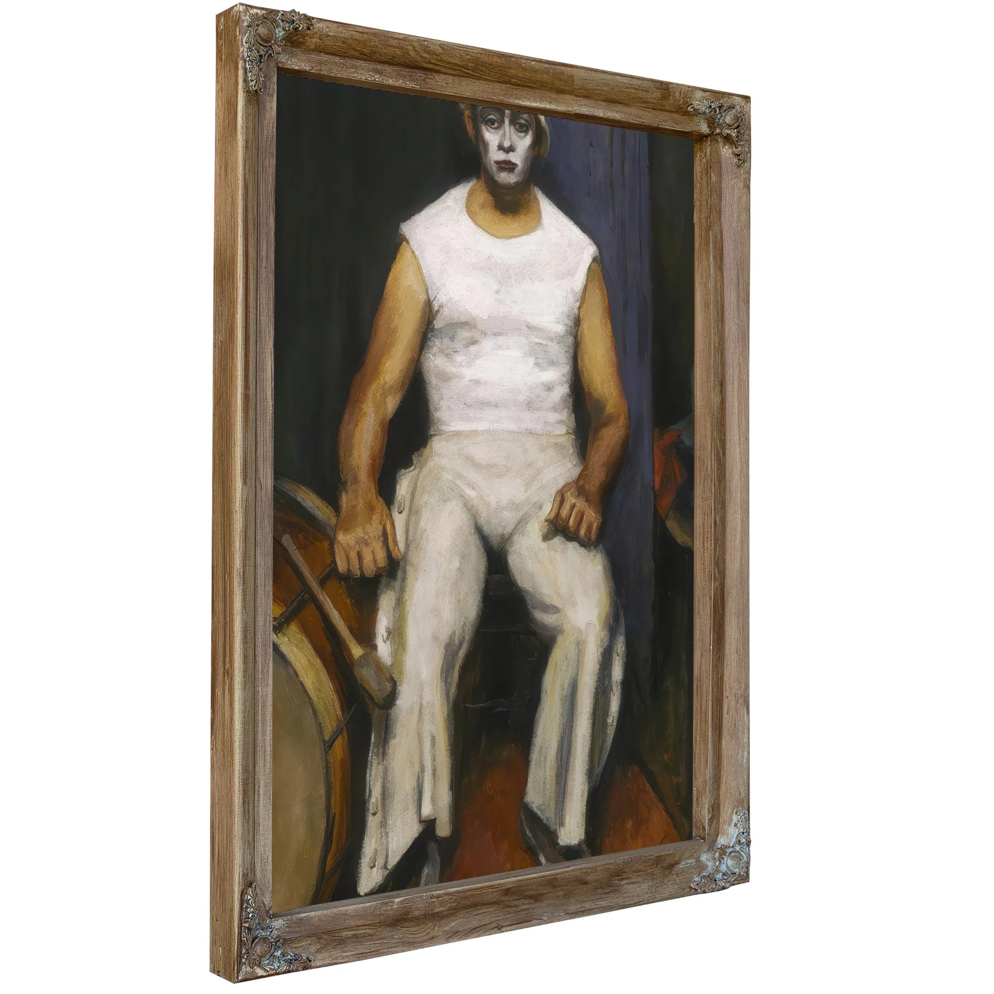 Clown With Drum By Walt Kuhn Fine Art Print