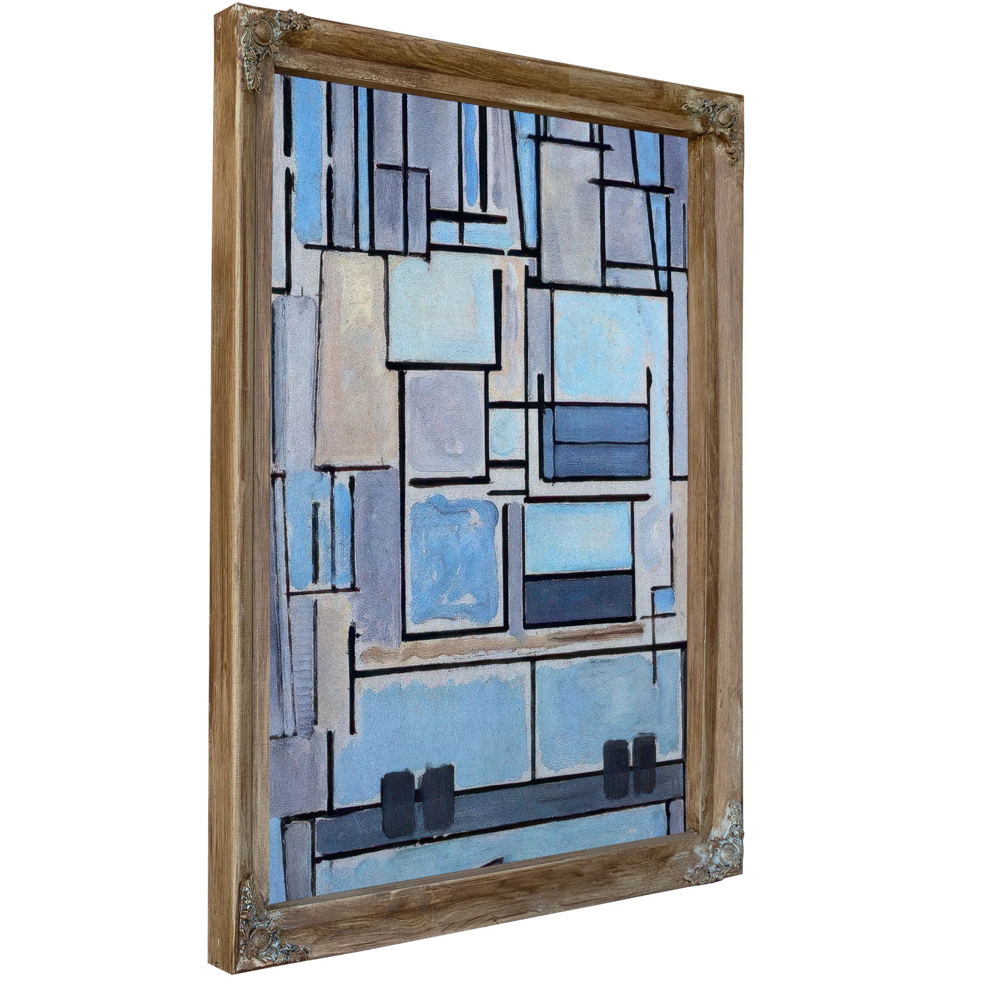 Composition No 9 Blue Facade 1913 1914 Oil On Canvas 952X675Mm Private Collection By Piet Mondrian Fine Art Print