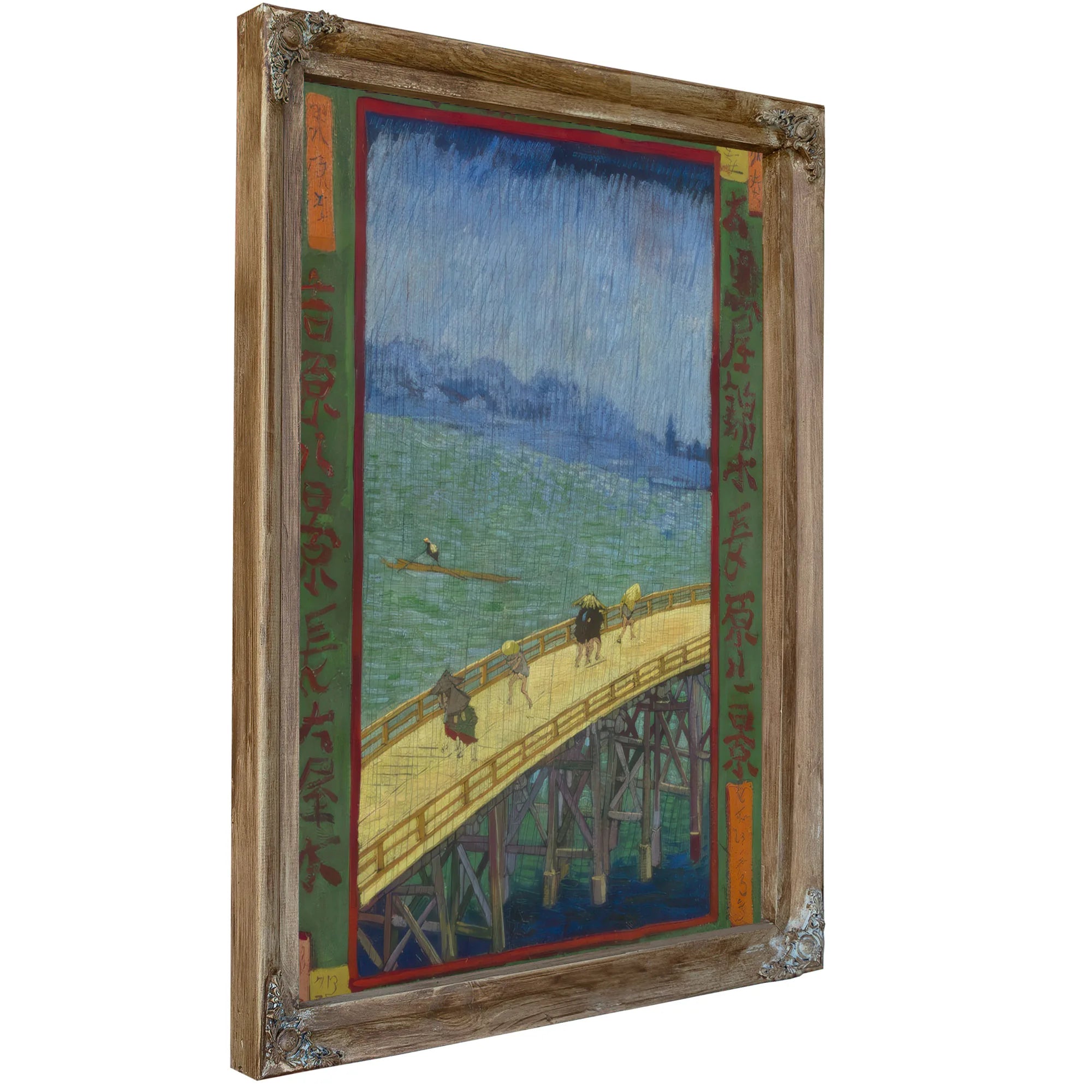 Bridge In The Rain After Hiroshige By Vincent Van Gogh Fine Art Print