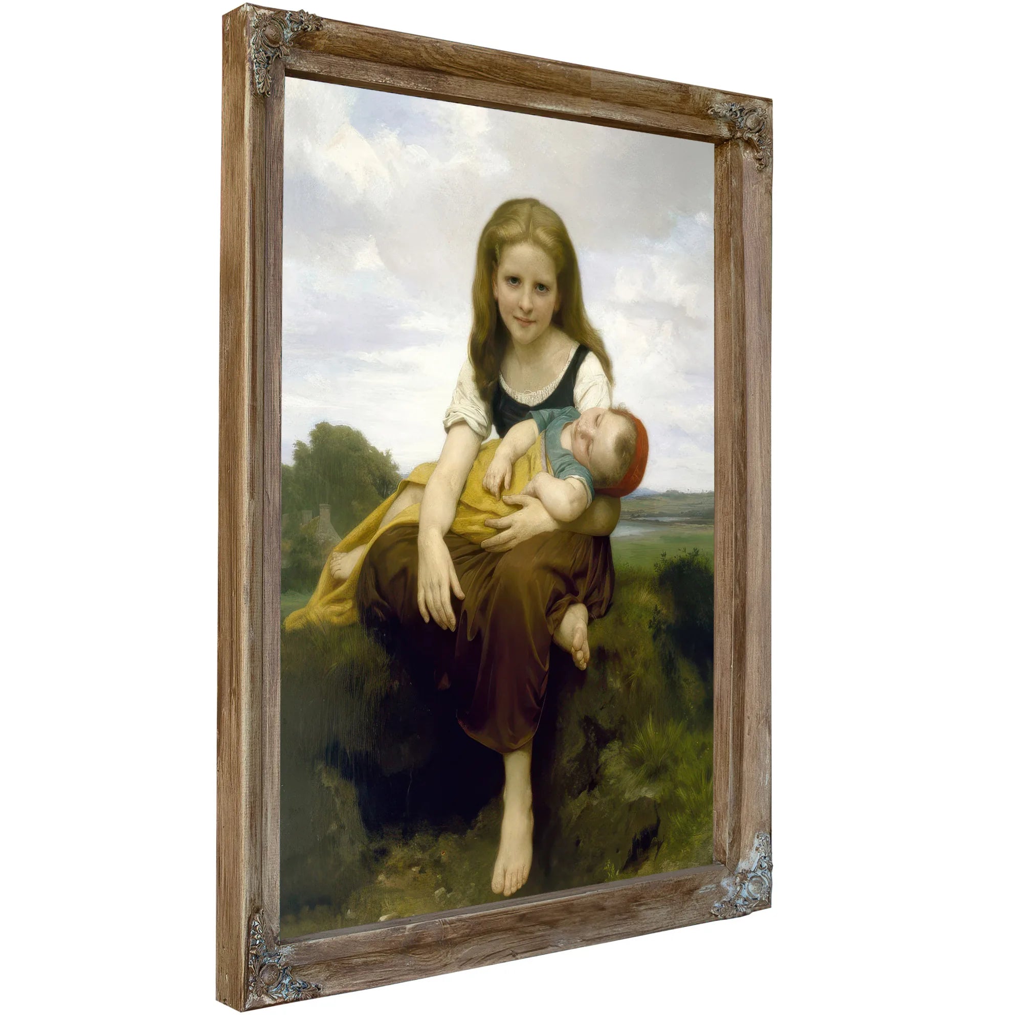The Elder Sister By William Adolphe Bouguereau Fine Art Print