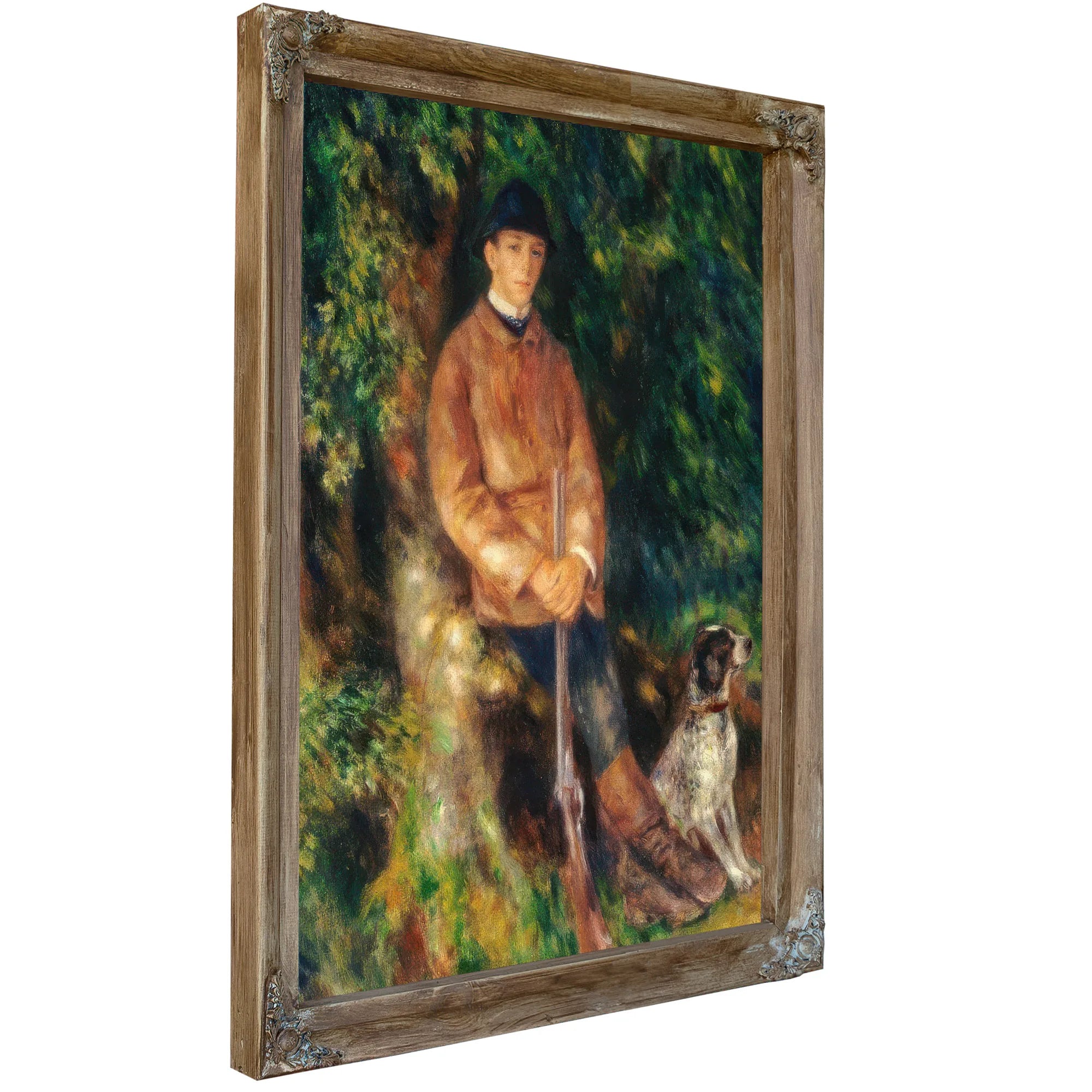 Portrait Of Alfred Berard With His Dog By Pierre August Renoir Fine Art Print