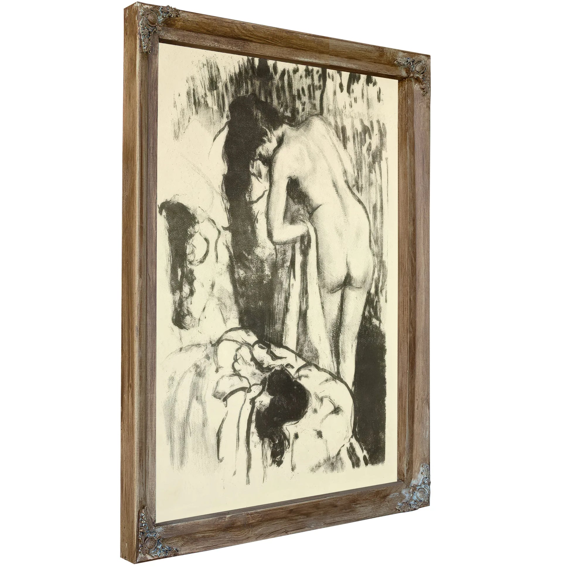 Nude Woman, Standing, Drying Herself By Edgar Degas Fine Art Print