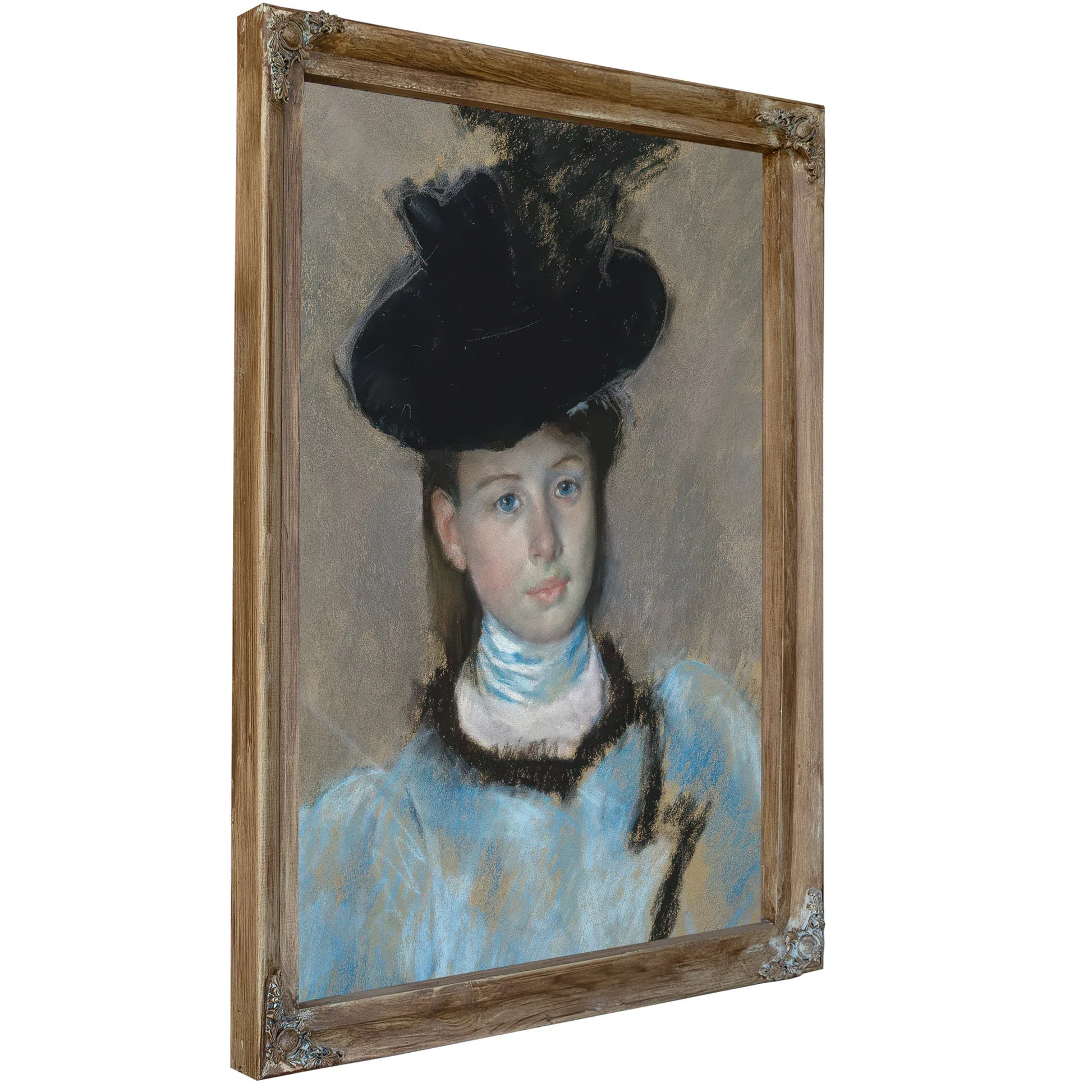The Black Hat By Mary Cassatt Fine Art Print