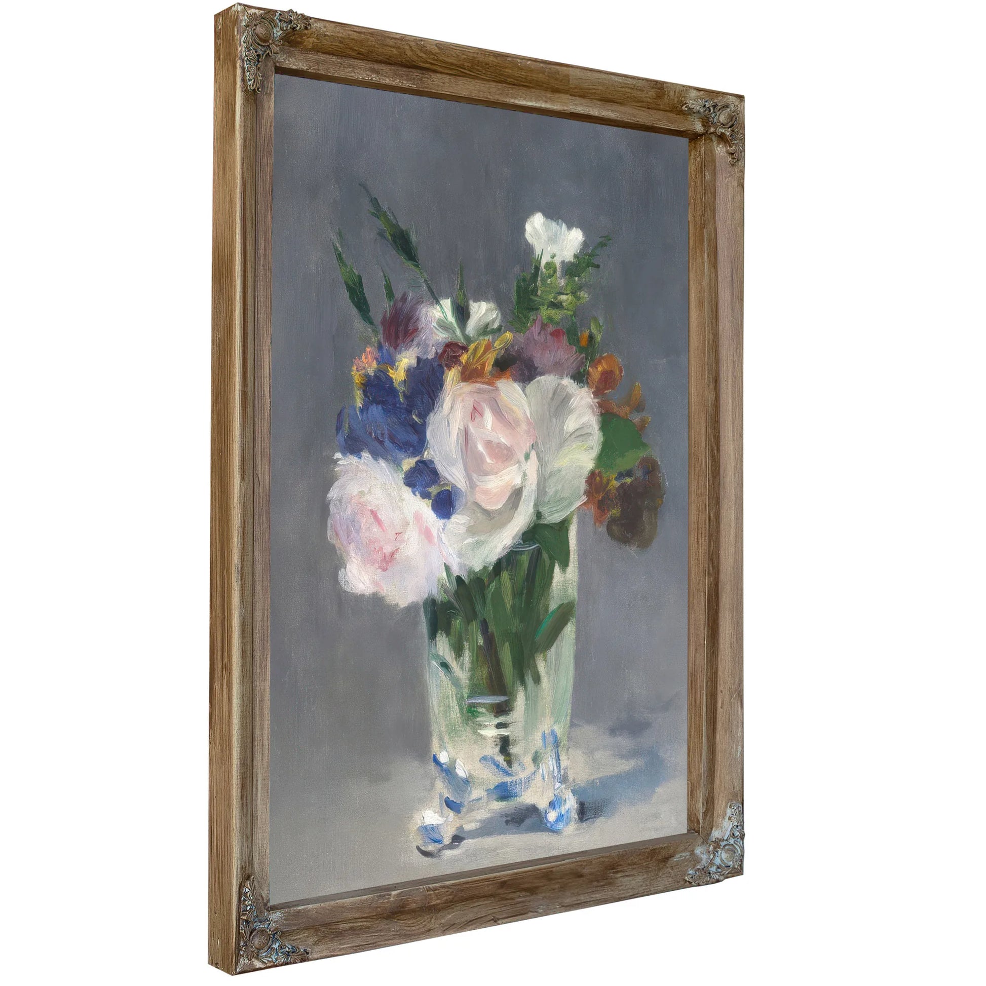 Flowers In A Crystal Vase By Edouard Manet Fine Art Print
