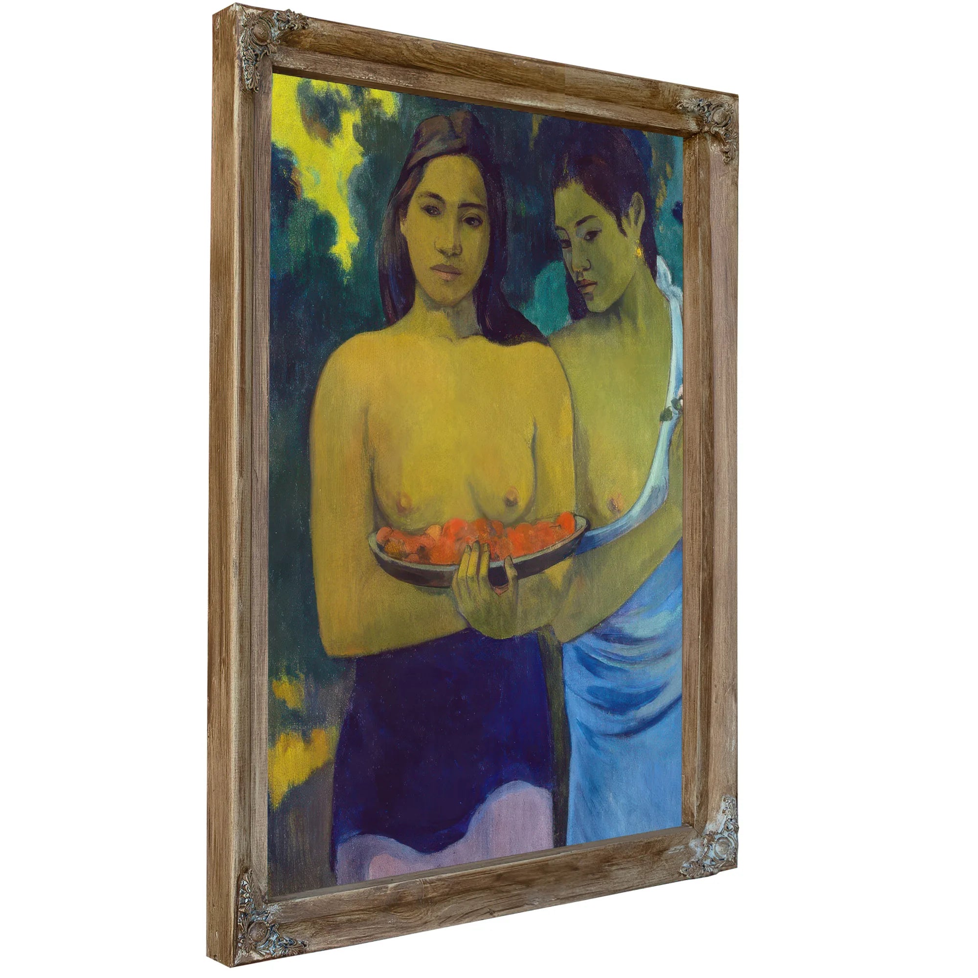 Two Tahitian Women By Eugene Henri Paul Gauguin Fine Art Print