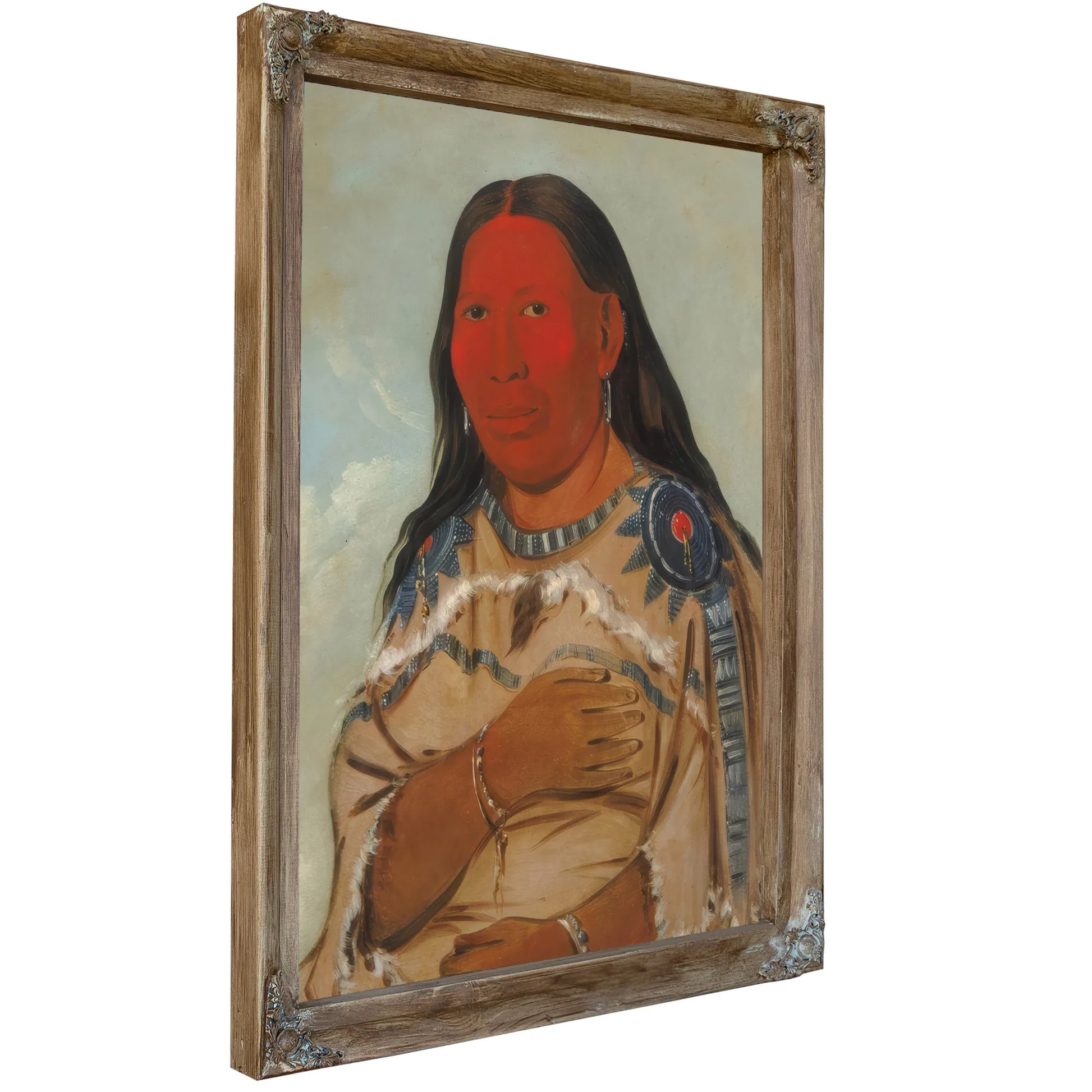 Wife Of Two Crows By George Catlin Fine Art Print