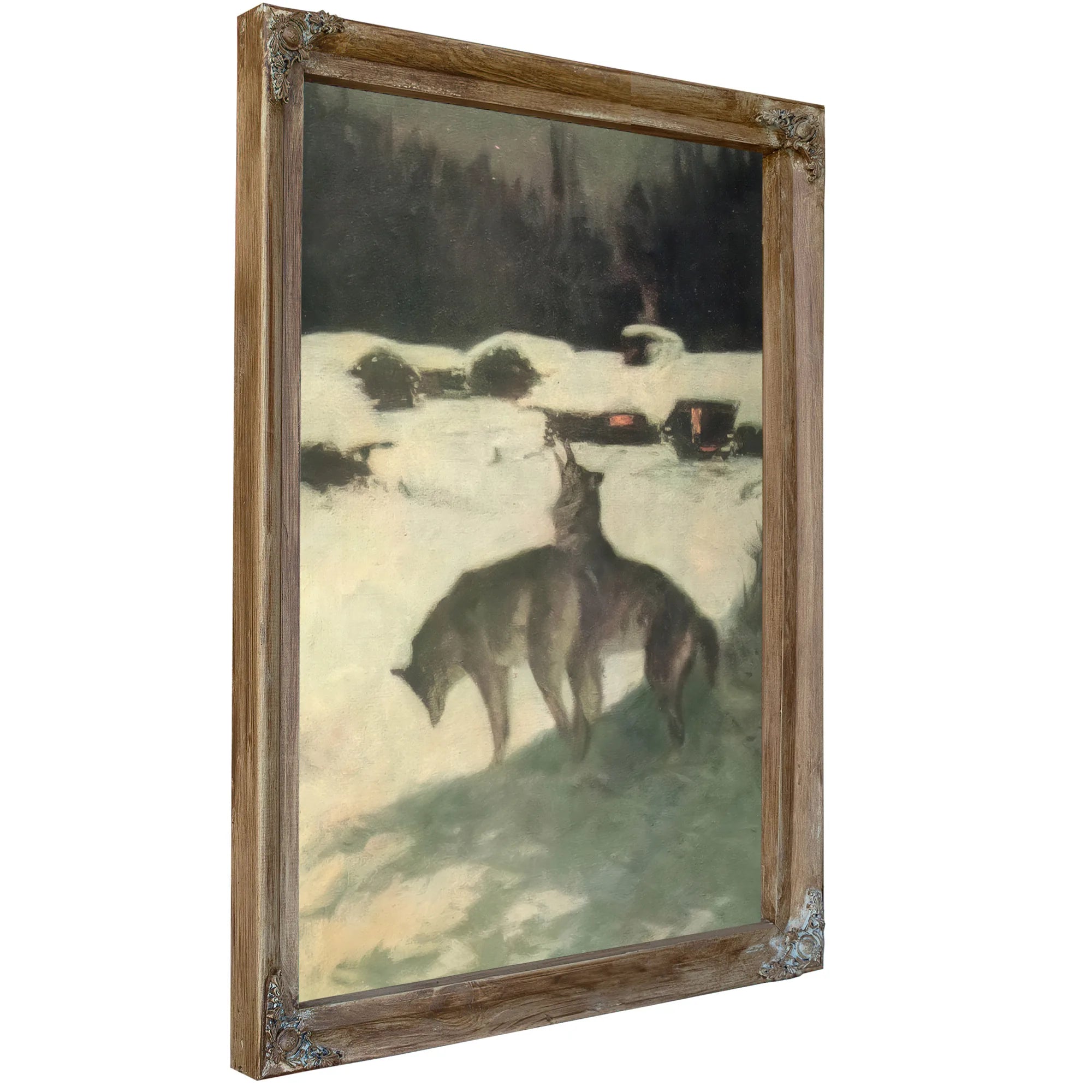 Lumber Camp At Night Aka The Tragedy Of The Trees By Frederic Remington Fine Art Print
