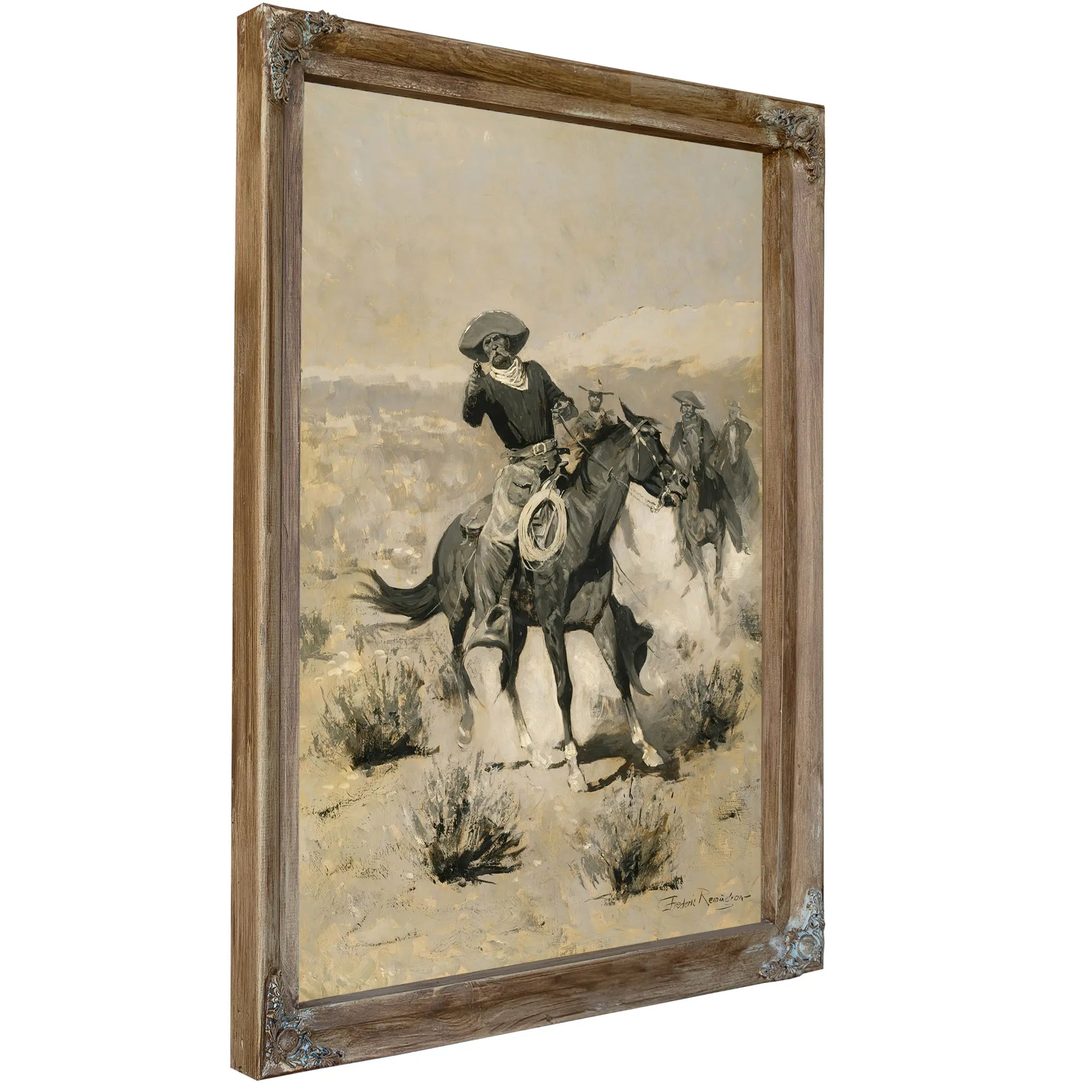 Frederic Remington Days On The Range Hands Up by Frederic Remington