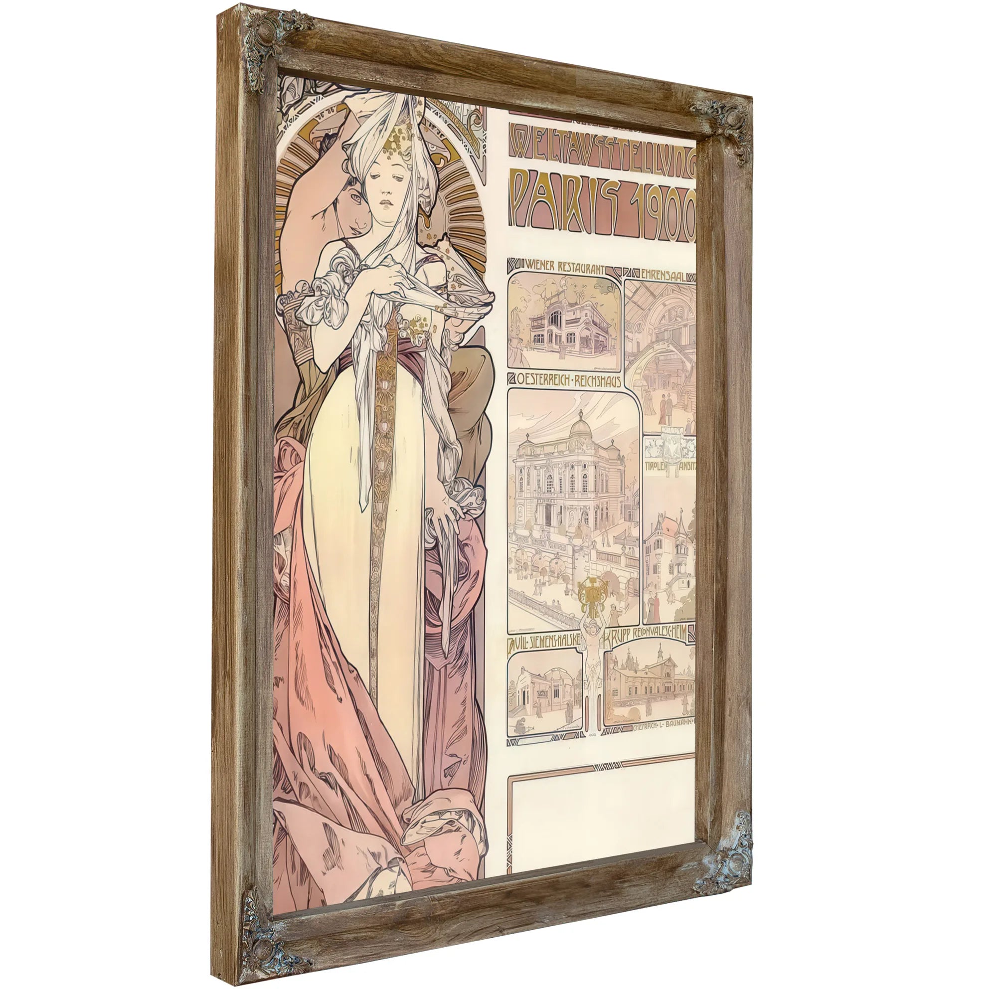 Austria At The World Exhibition By Alphonse Mucha Fine Art Print