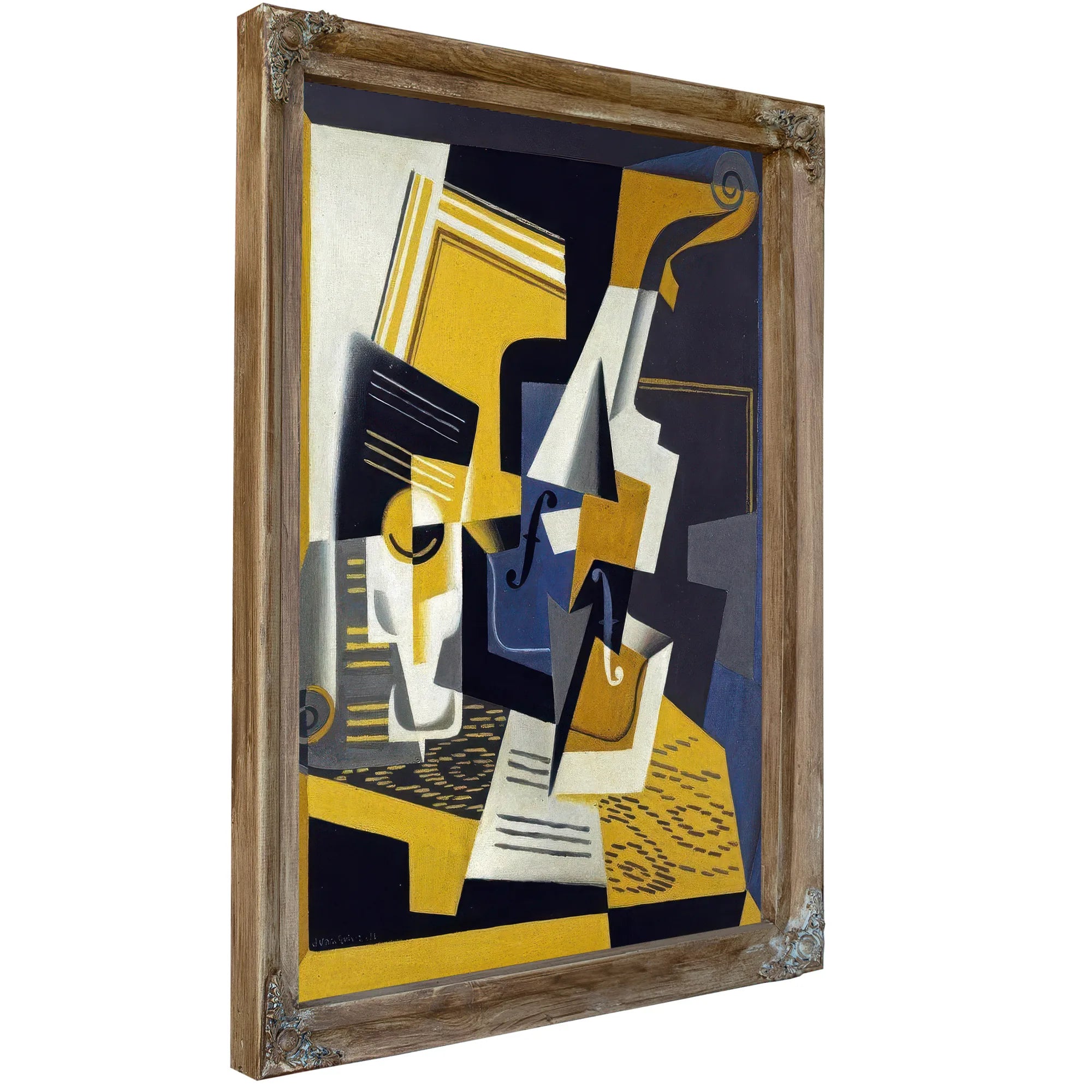 A Violin And Glass By Juan Gris Fine Art Print