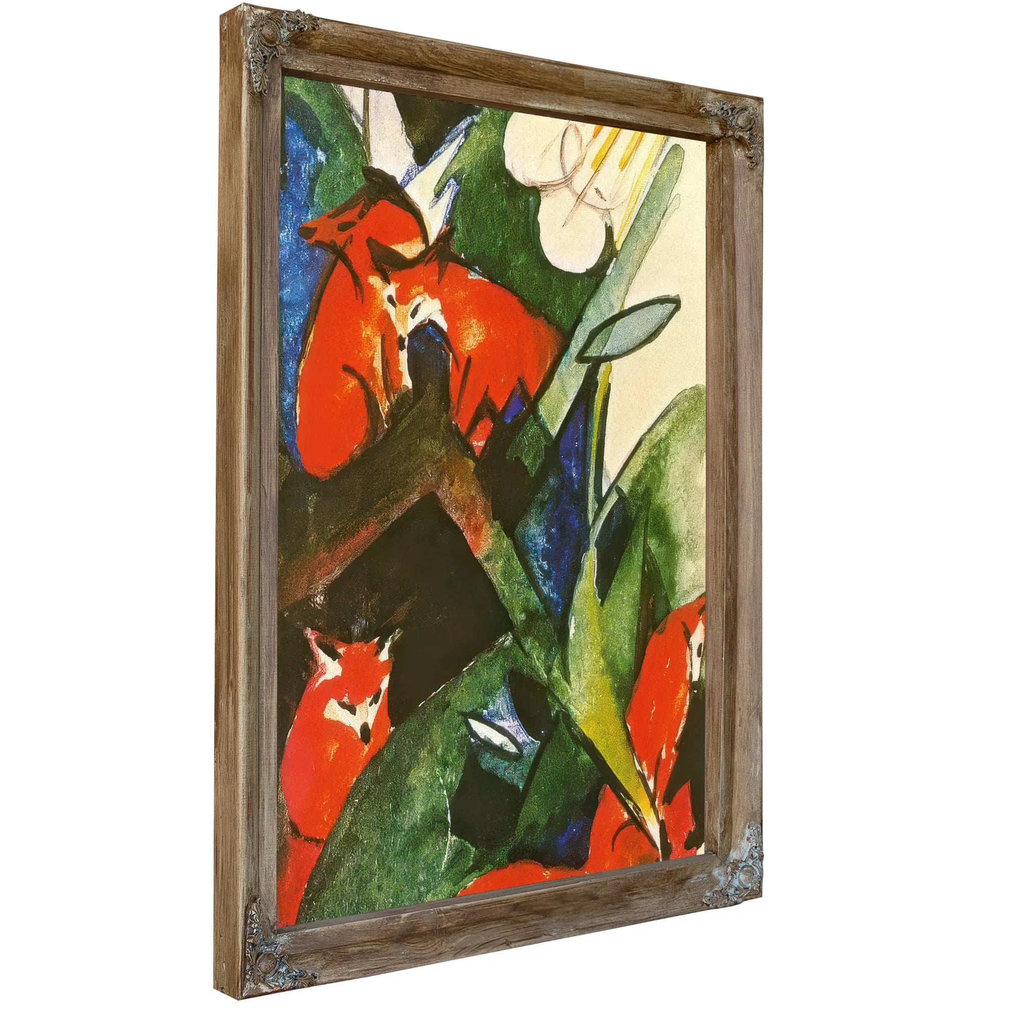 Four Foxes by Franz Marc Fine Art Print