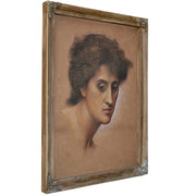 Study Of Female Head For The Cadence Of Autumn 1905 A by Evelyn De Morgan