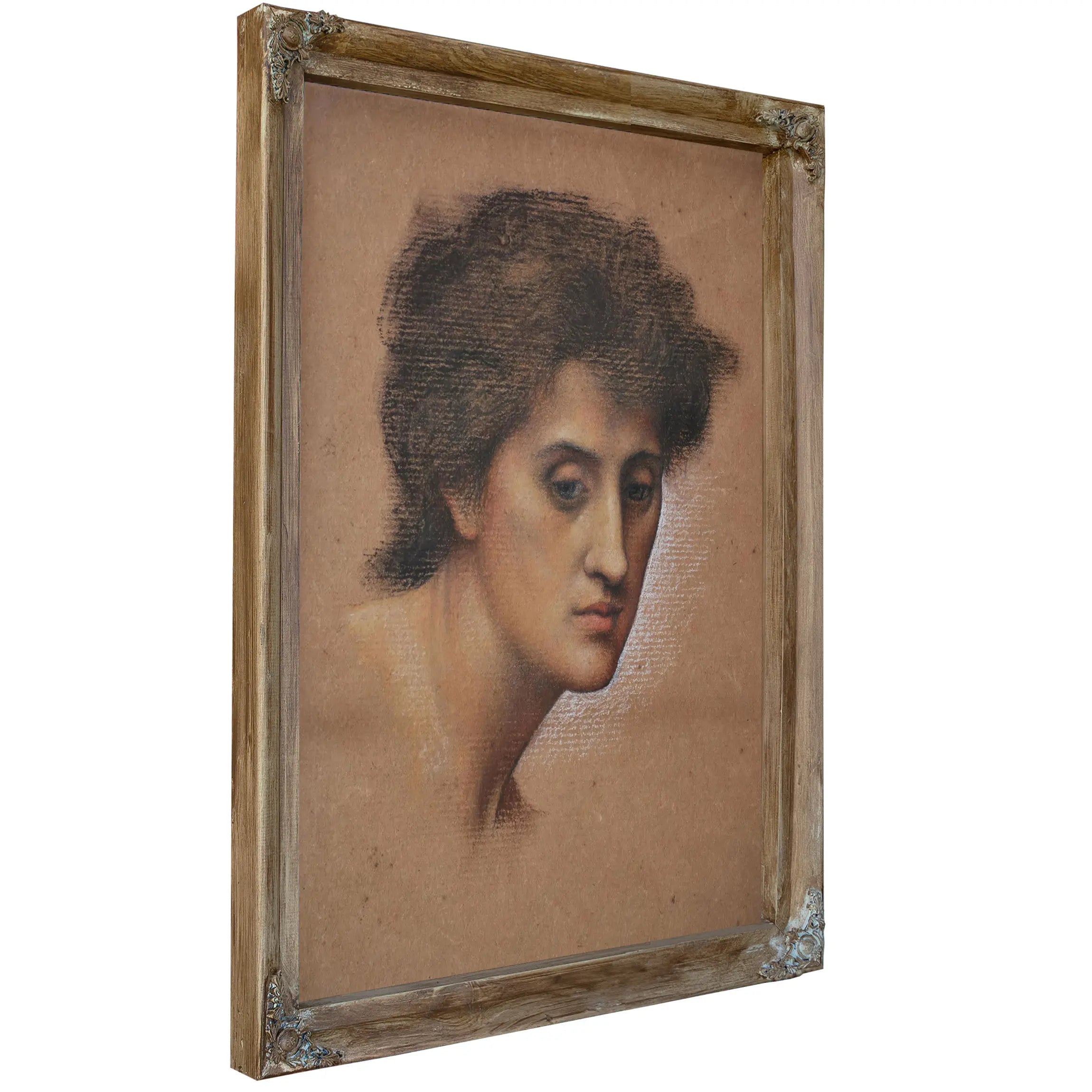 Study Of Female Head For The Cadence Of Autumn 1905 A by Evelyn De Morgan