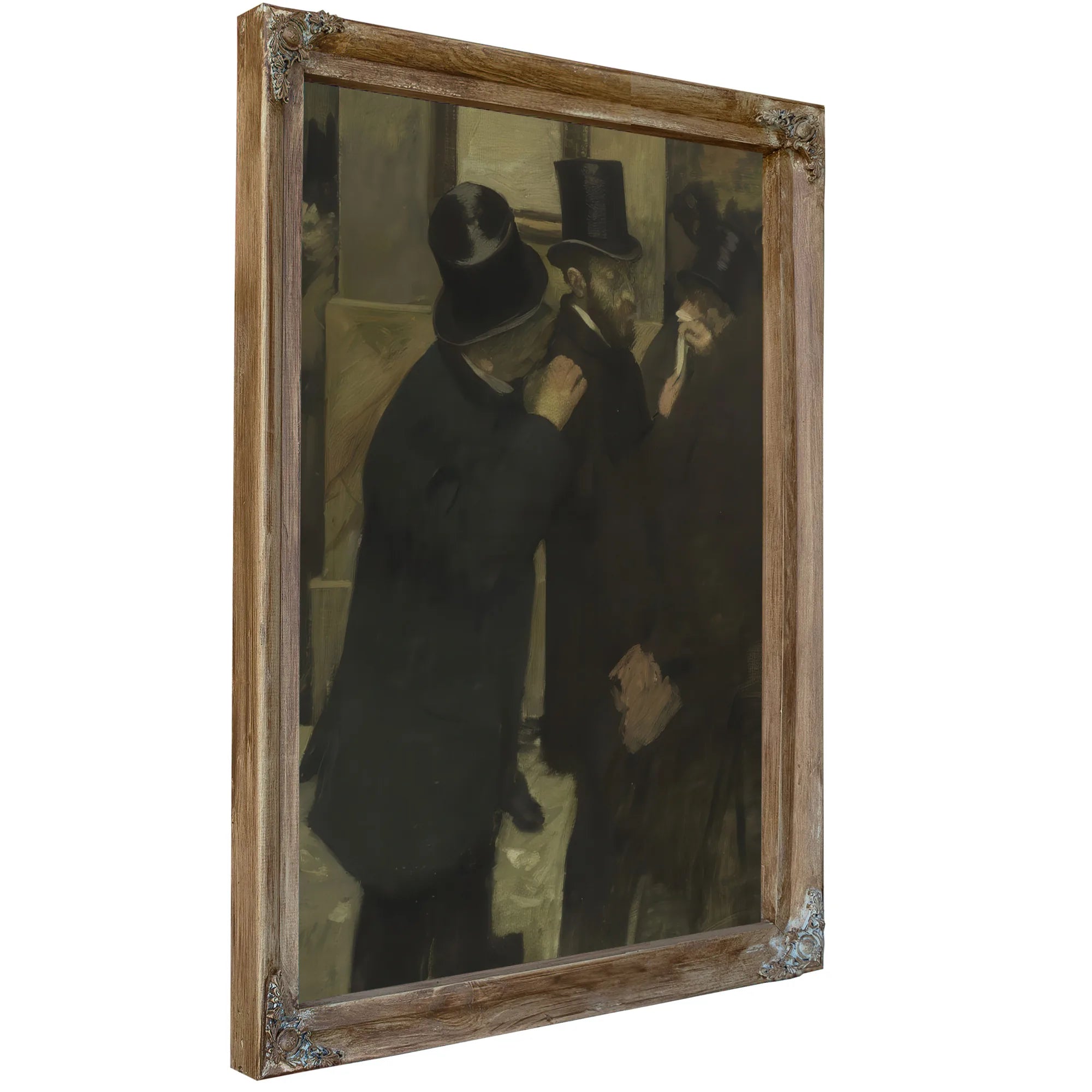 Portraits At The Stock Exchange 2 By Edgar Degas Fine Art Print