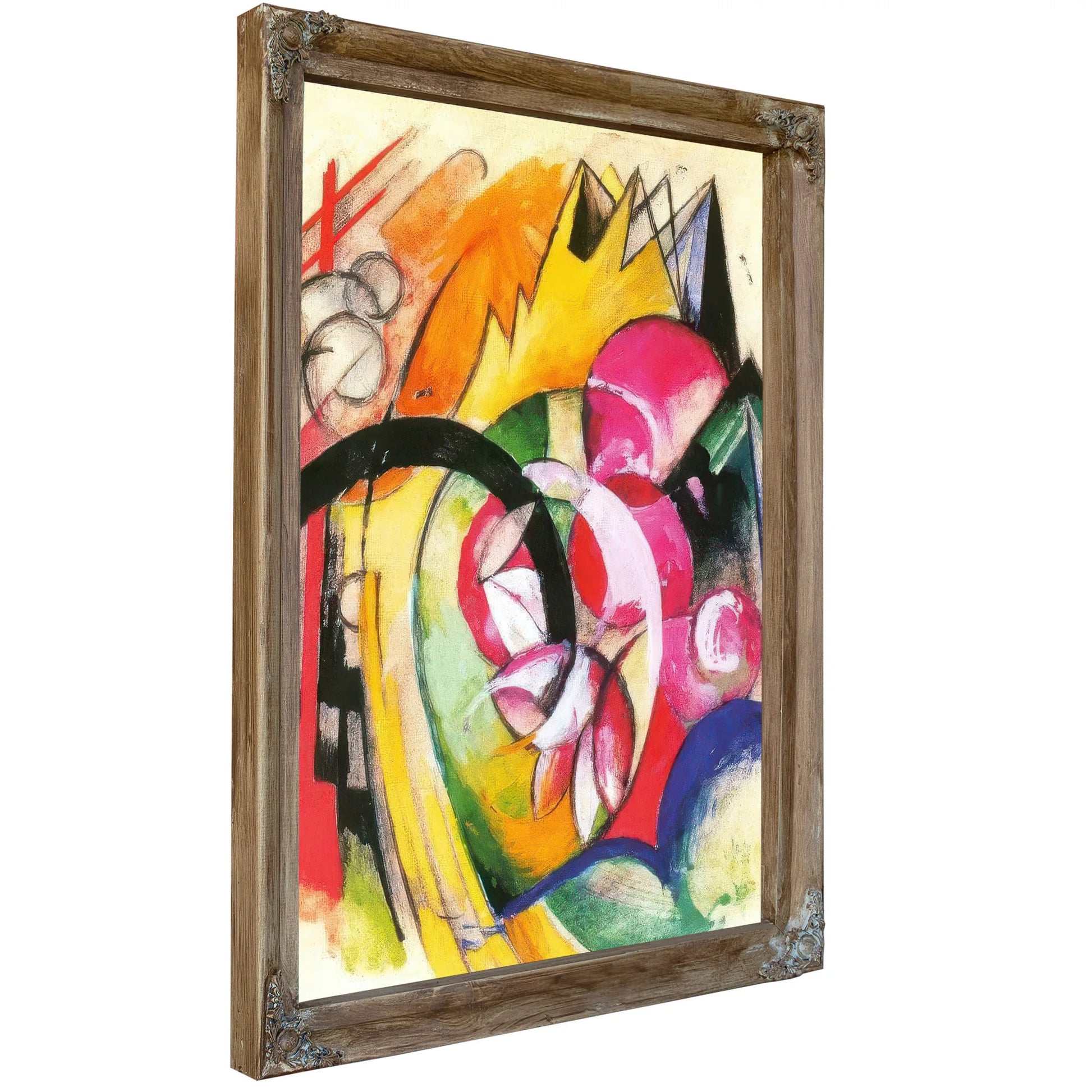 Coloured Flowers By Franz Marc Fine Art Print