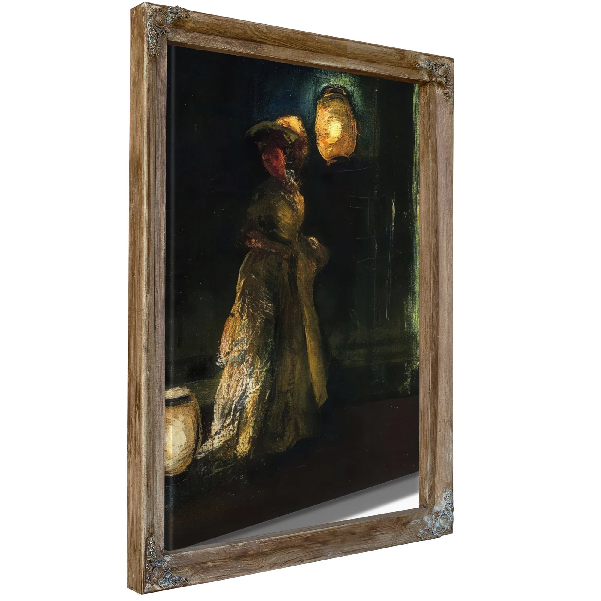 Shinn 1912 Girl With Japanese Lanterns By Everett Shinn Fine Art Print