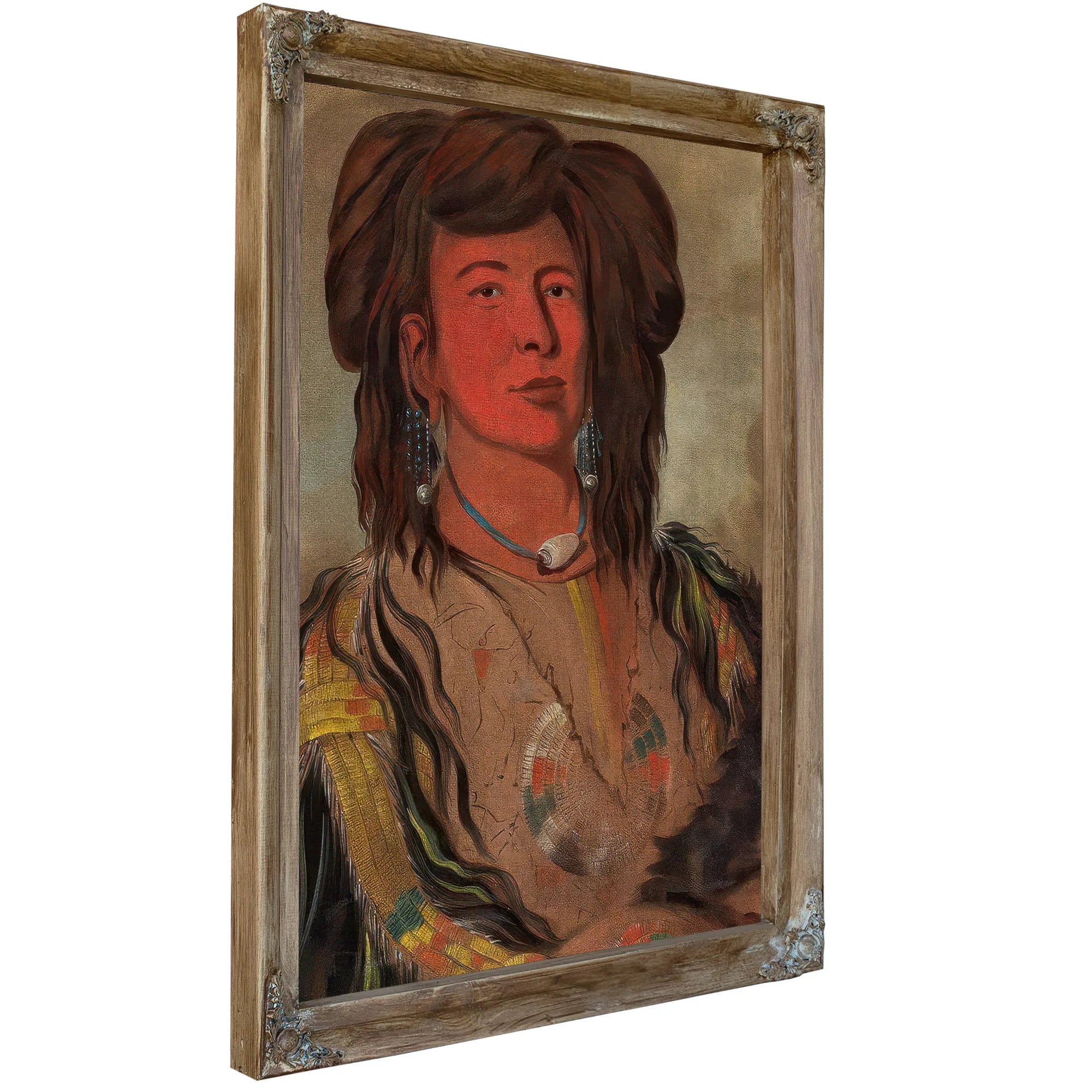 One Horn, Head Chief Of The Miniconjou Tribe, Teton Dakota (Western Sioux) By George Catlin Fine Art Print