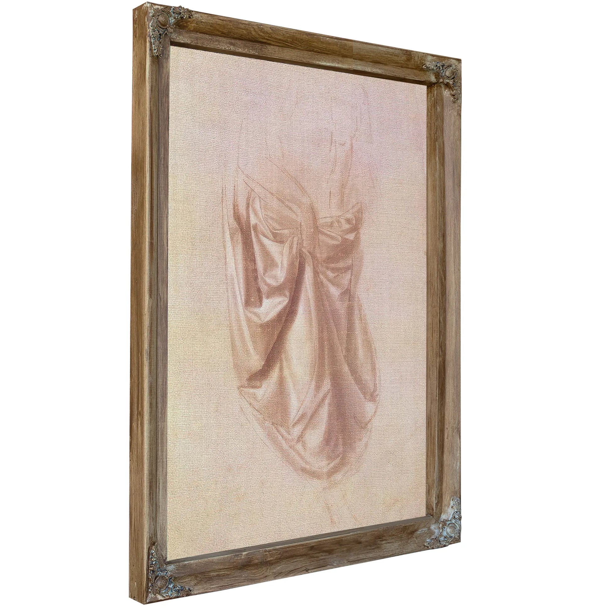Drapery Study (Gouache On Canvas) By Leonardo Da Vinci Fine Art Print