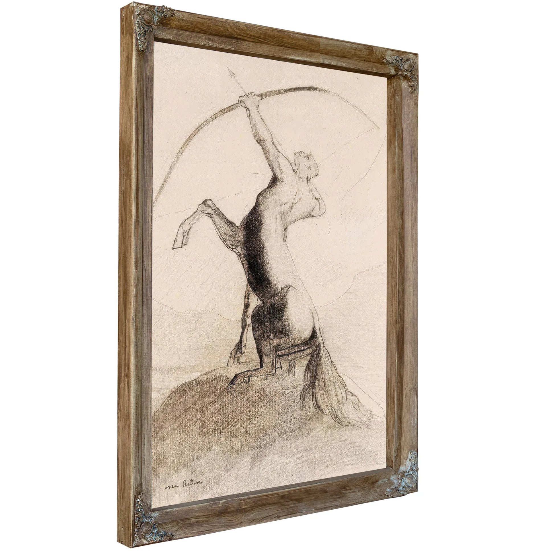 Centaur Aiming At The Clouds By Odilon Redon Fine Art Print