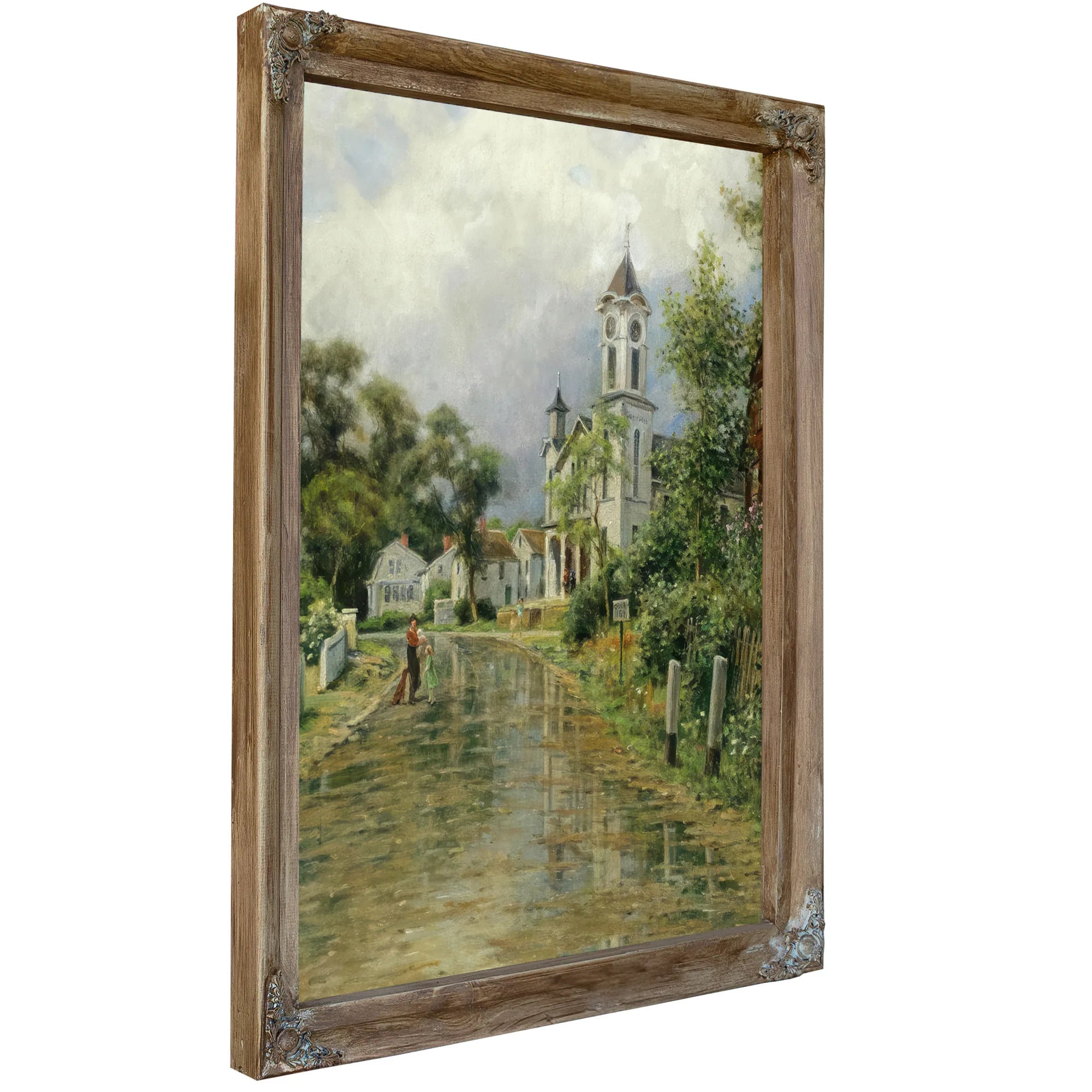 View Of Old Mystic, Connecticut By Louis Aston Knight Fine Art Print