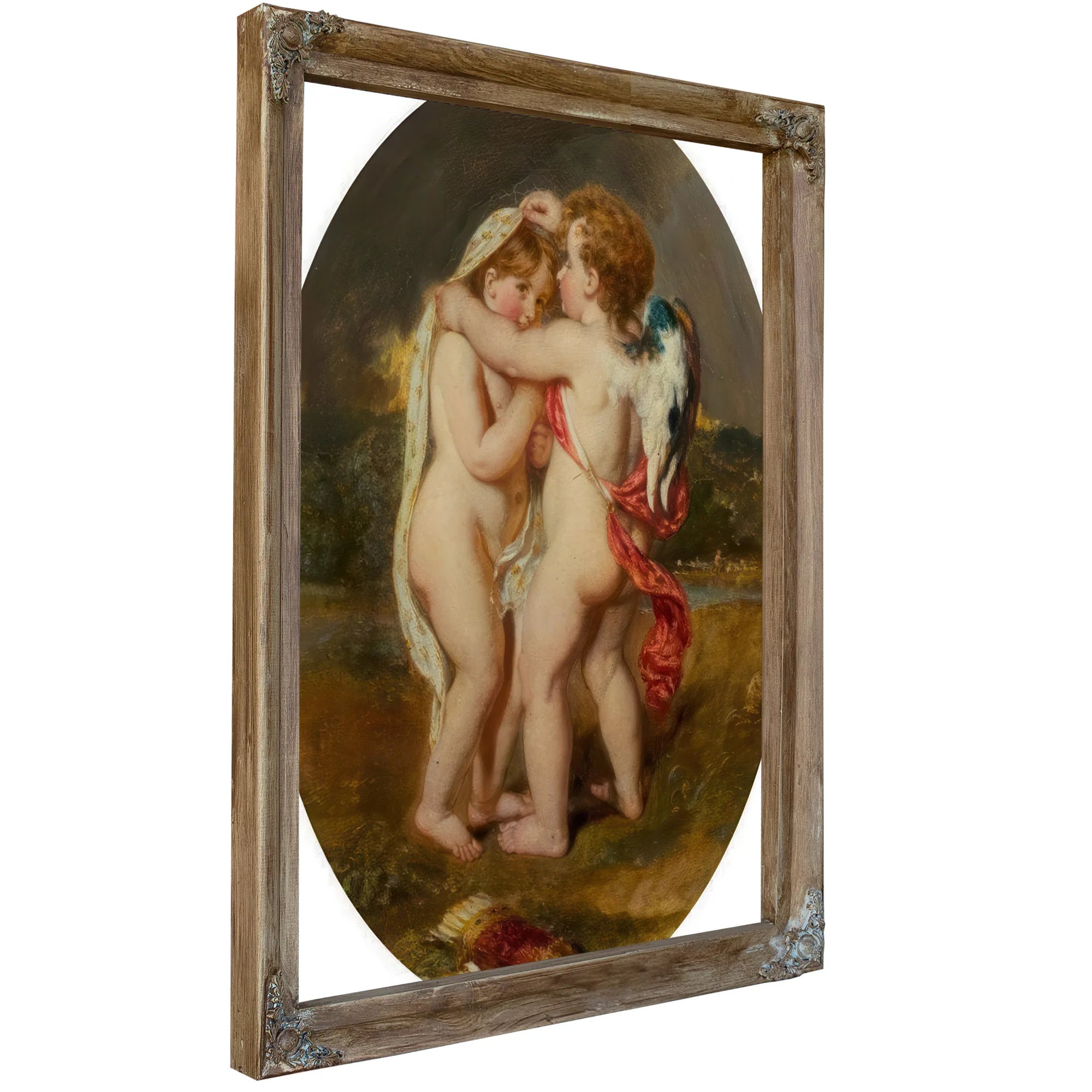 Cupid Sheltering His Darling From The Approaching Storm By William Etty Fine Art Print