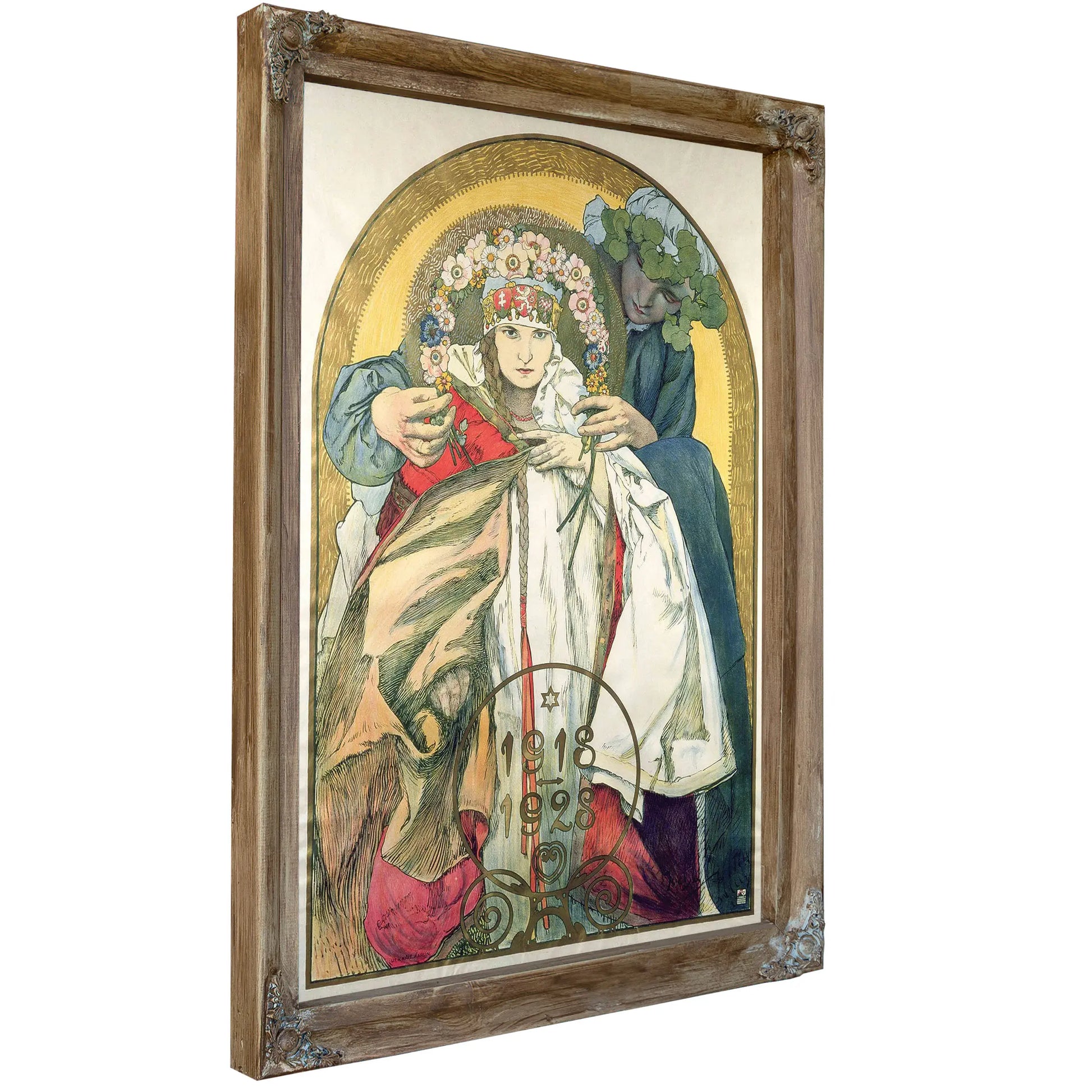 Official Poster Celebrating The 10Th Anniversary Of The Founding Of Czechoslovakia by Alphonse Mucha