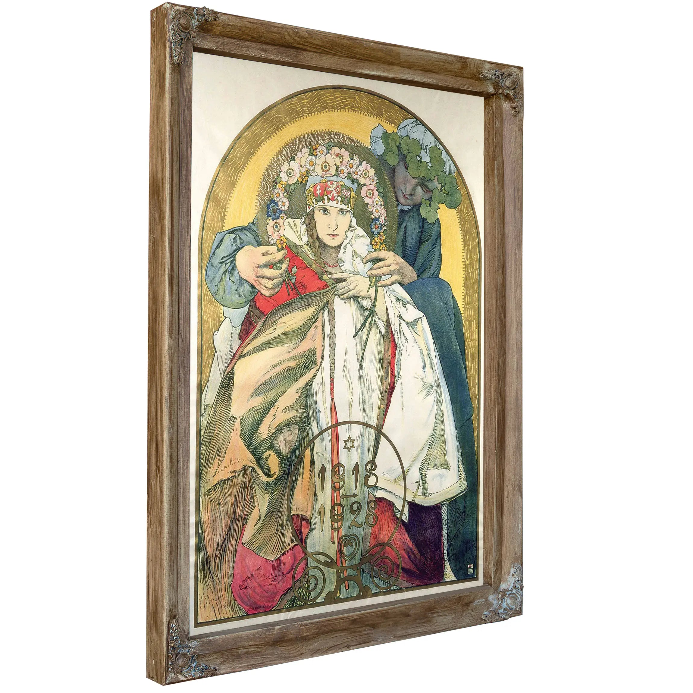 Official Poster Celebrating The 10Th Anniversary Of The Founding Of Czechoslovakia by Alphonse Mucha