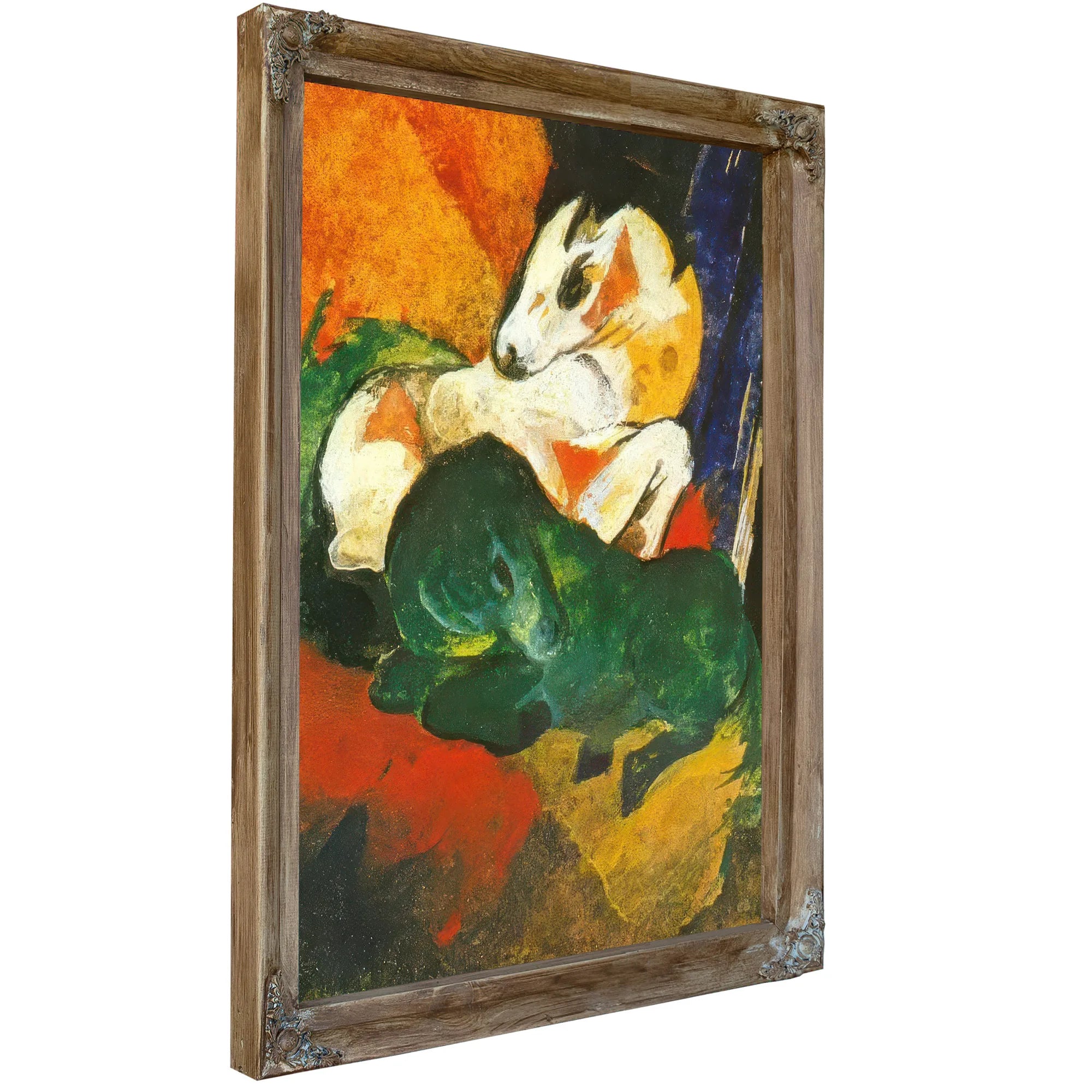 Green And White Horse By Franz Marc Fine Art Print