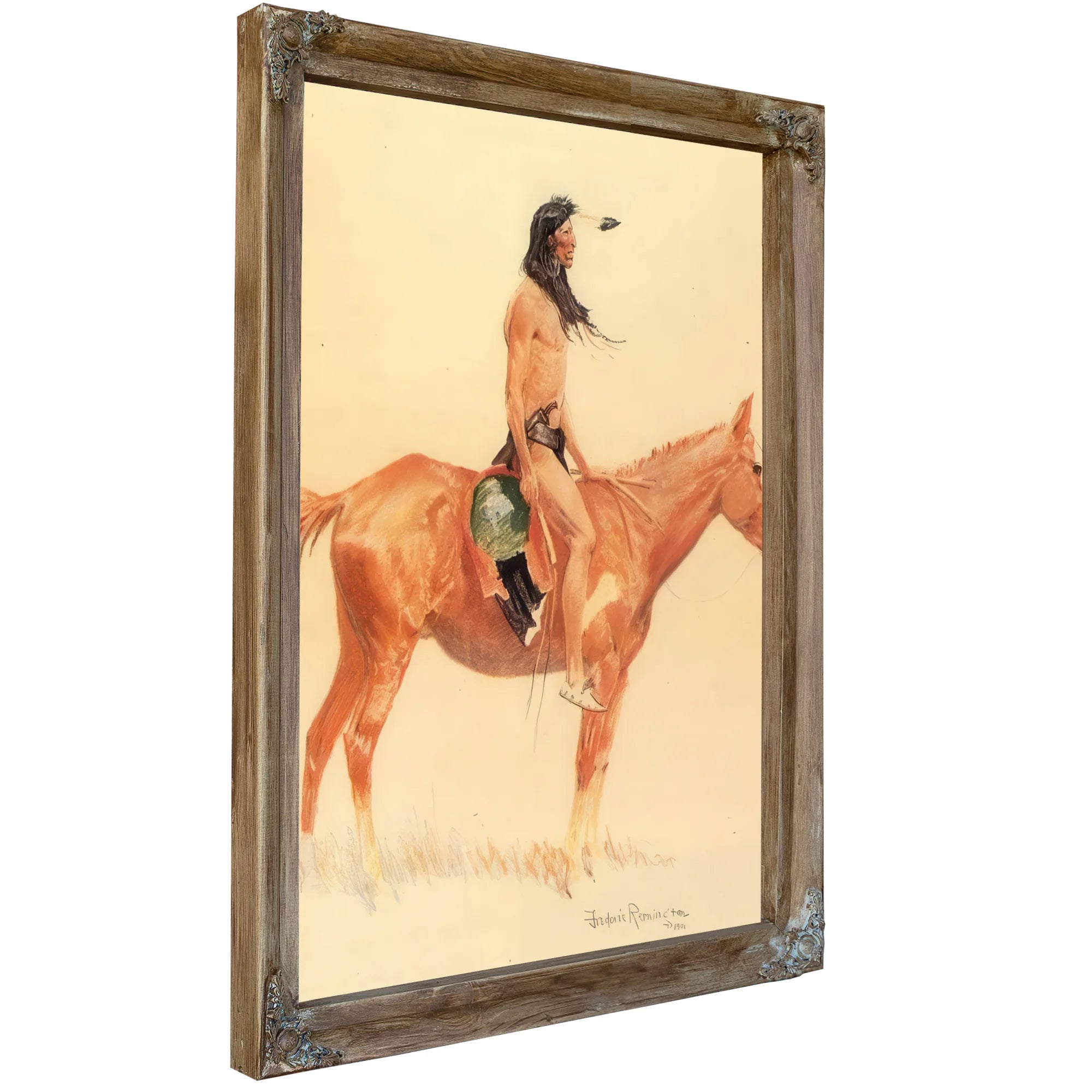 A Cheyenne Buck By Frederic Remington Fine Art Print