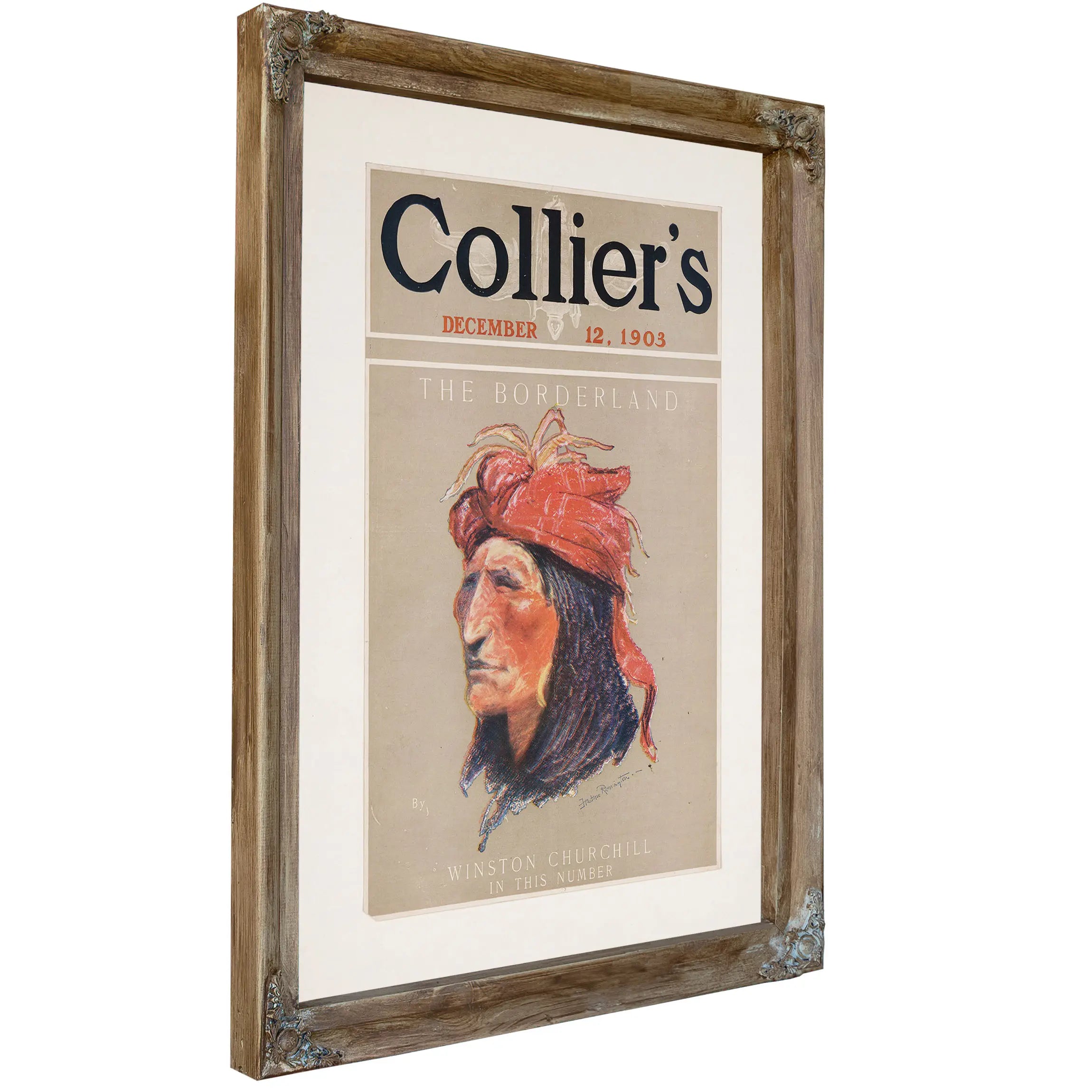 Cover Of Colliers December A by Frederic Remington